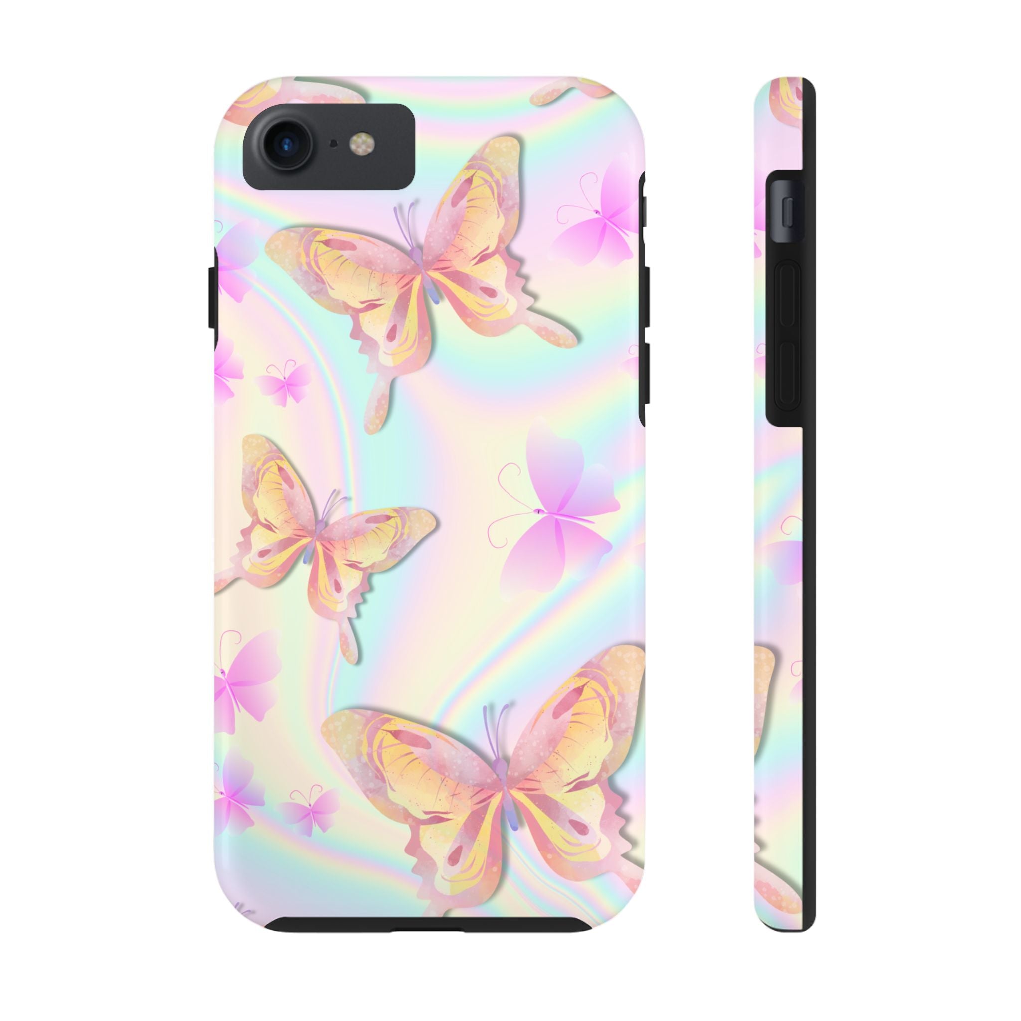 Pink and Purple Gradient Butterfly, Elegant Phone Cases, Stylish Phone Covers, Chic Phone Protectors, Fashionable Case for Her, Trendy Smartphone Accessories