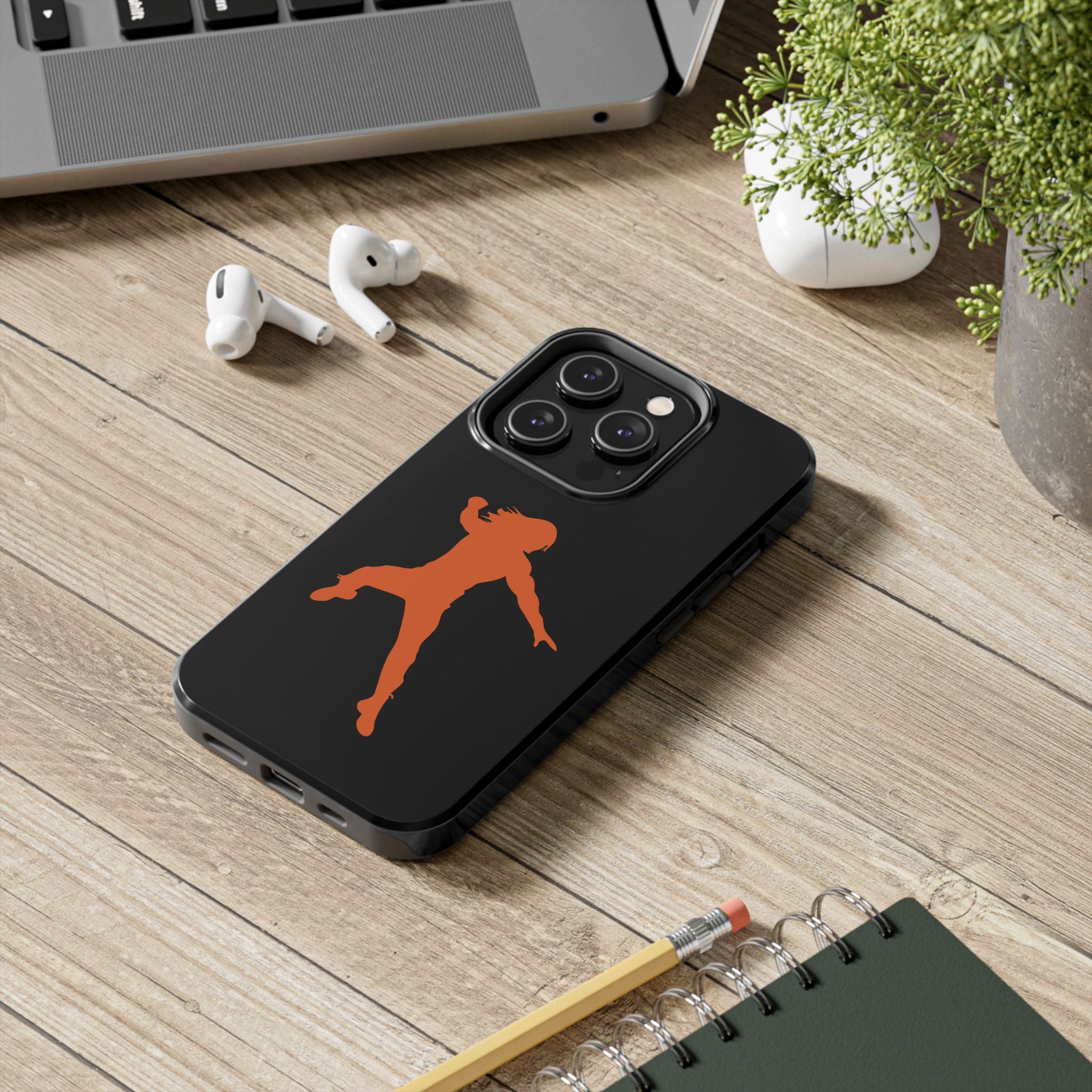 Roman Reigns Jump Orange Graphic Design, iPhone and Samsung Case Cool Graphic Sports Fan Phone Case