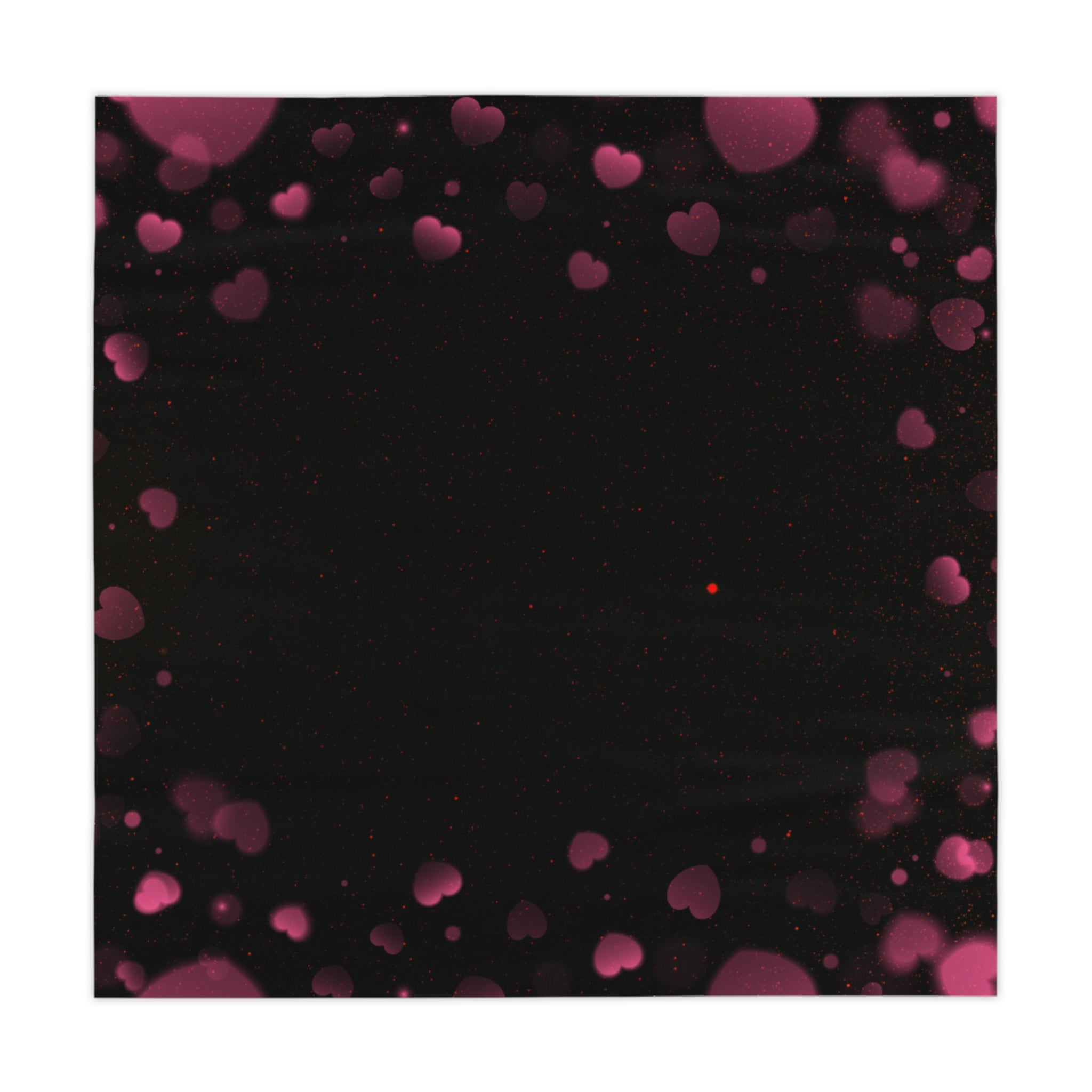 Black and Hearts Valentine's Day Tablecloth, Romantic Table Cover, Washable Tablecloth for Party, Picnic, Dinner Date Decor, Valentines Day