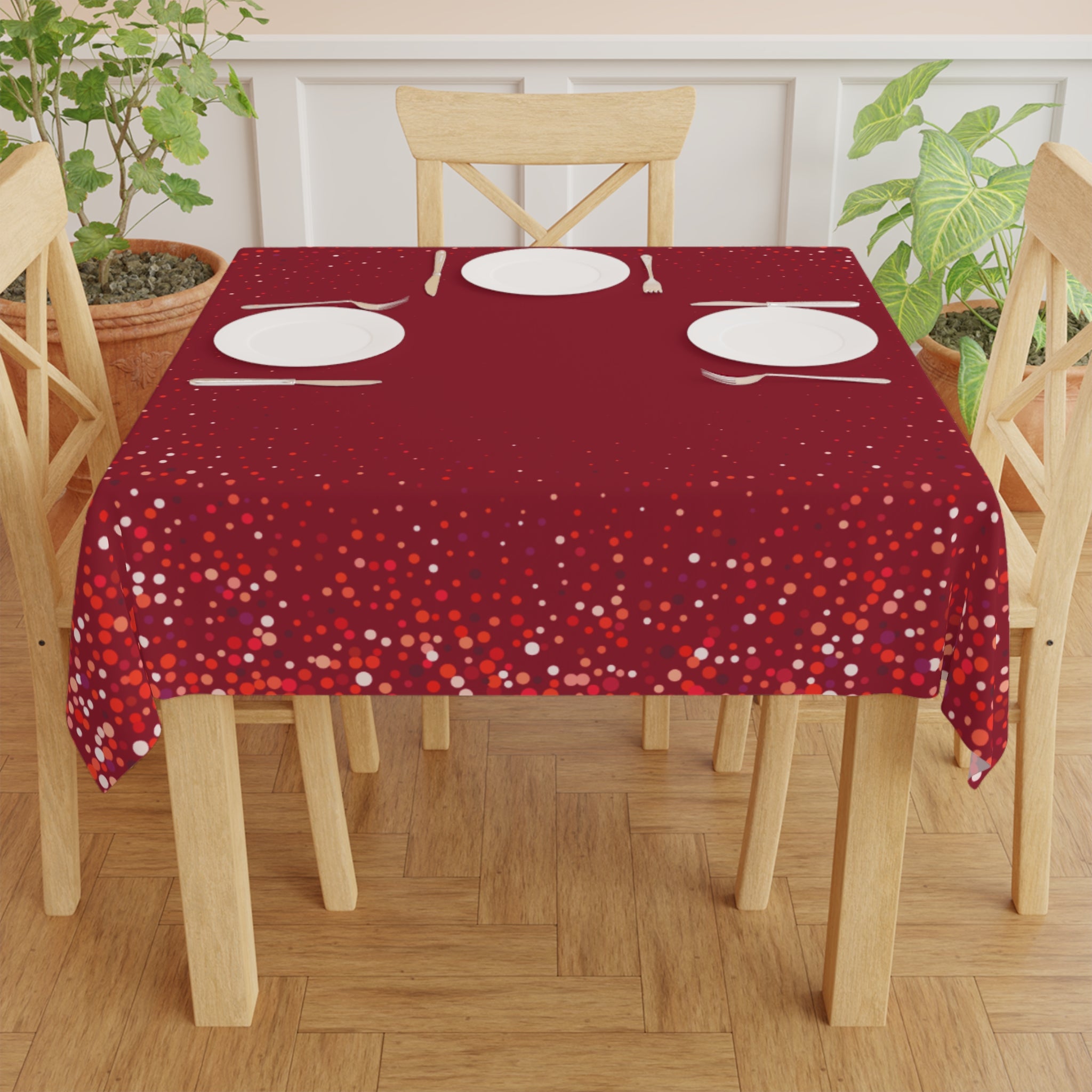 Valentine's Day Tablecloth, Romantic Table Cover, Washable Tablecloth for Party, Picnic, Dinner Date Decor, Valentines Day