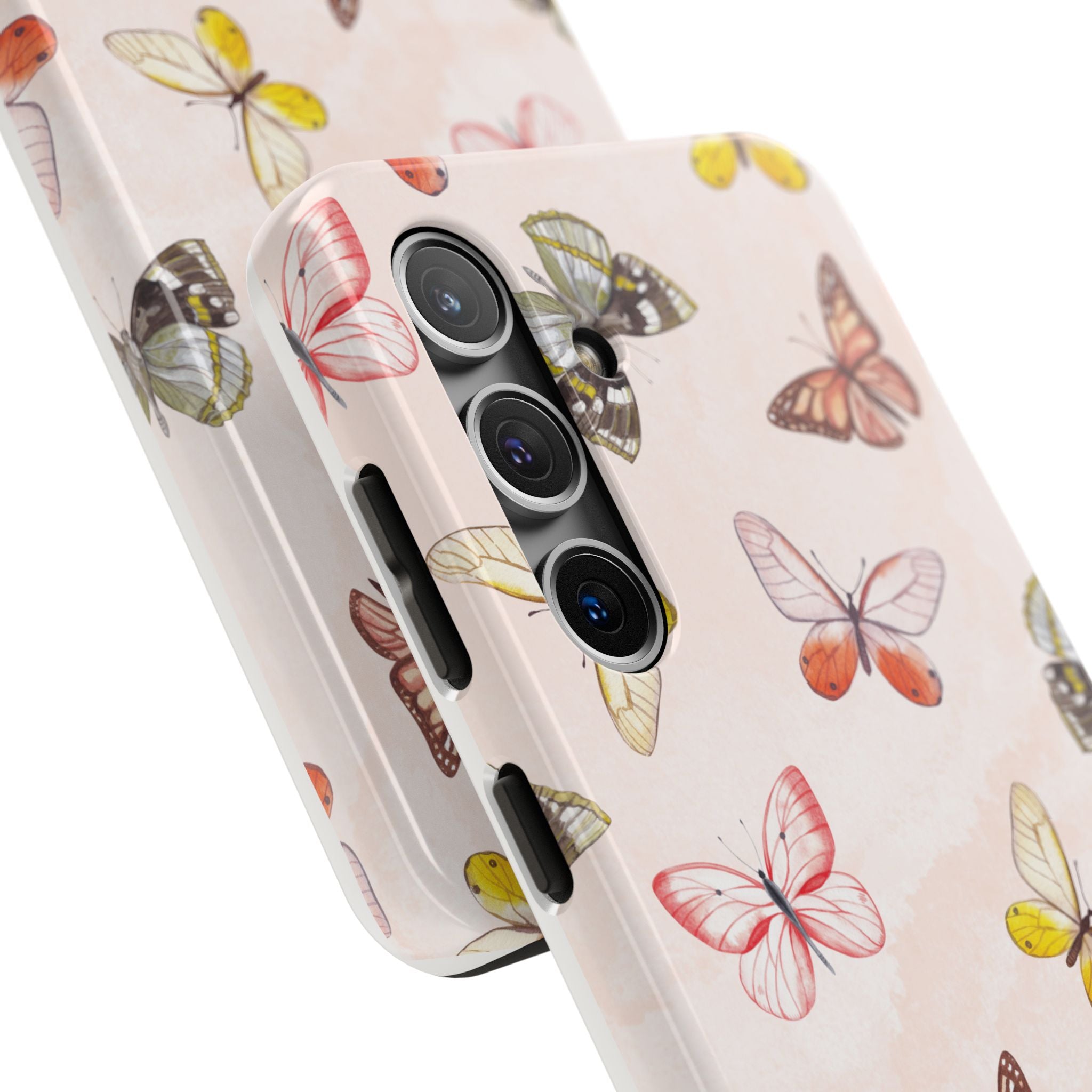 Pink Butterflies, Elegant Phone Cases, Stylish Phone Covers, Chic Phone Protectors, Fashionable Case for Her, Trendy Smartphone Accessories