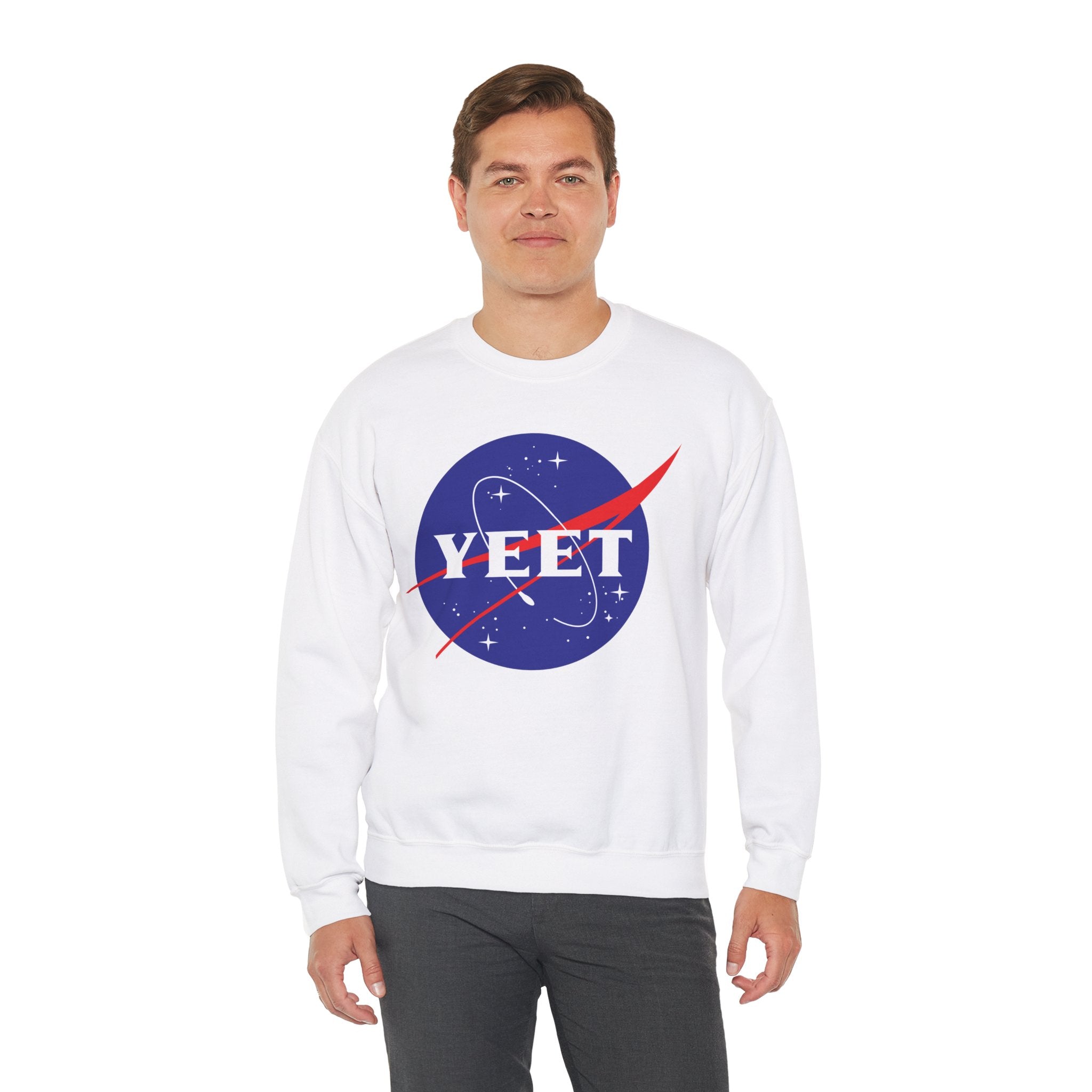 Yeet Nasa Sweatshirt  Design, Sports Sweatshirt, Wrestling Fan Unisex Sweatshirt - Gift for Him or Her, Casual Outwear, Heavy Blend Crewneck Sweatshirt