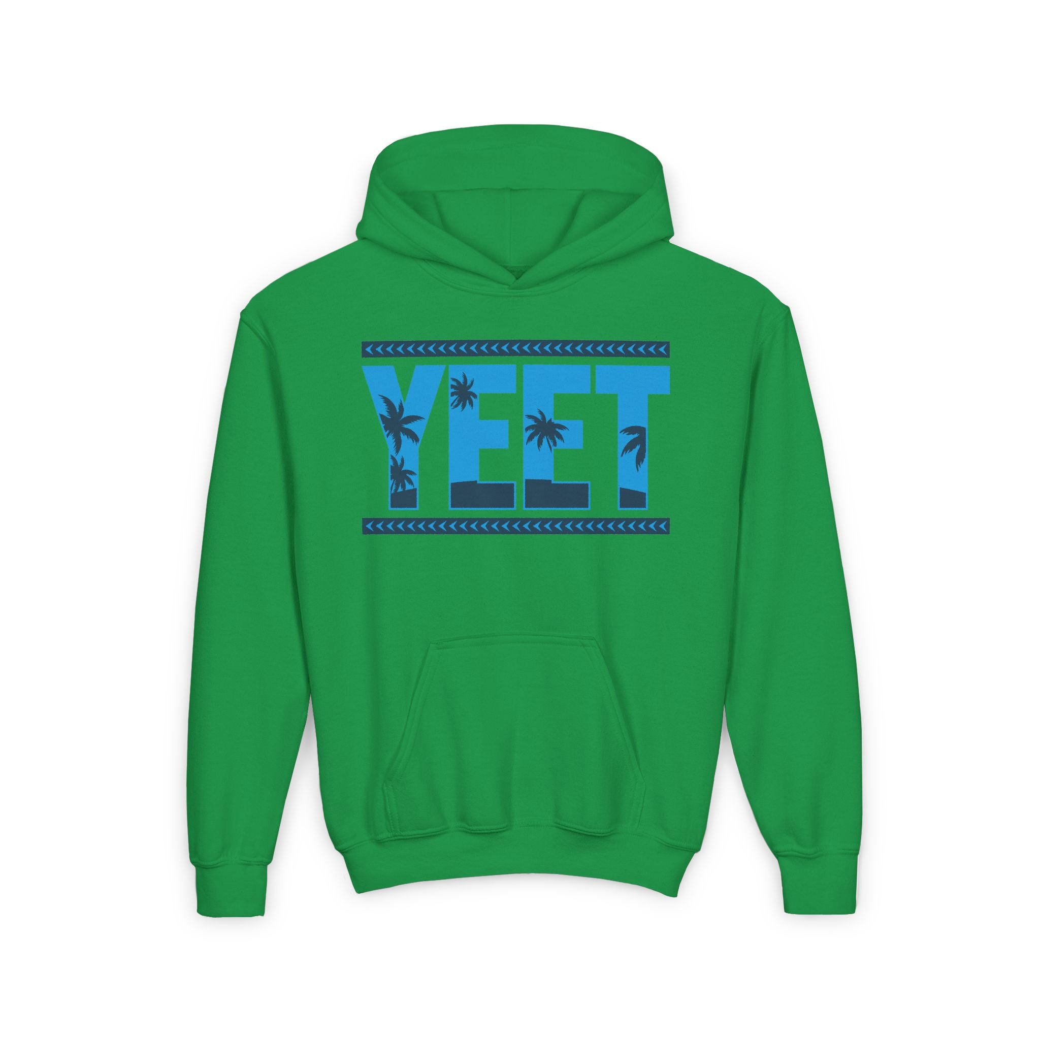 Yeet Two Color Blue Grey Shirt Design, Sports Fan Kids Hoodies - Youth Heavy Blend Hooded Sweatshirt, Unisex Wrestling Fan Hoodies, Gift for Her-Him, Casual Outwear