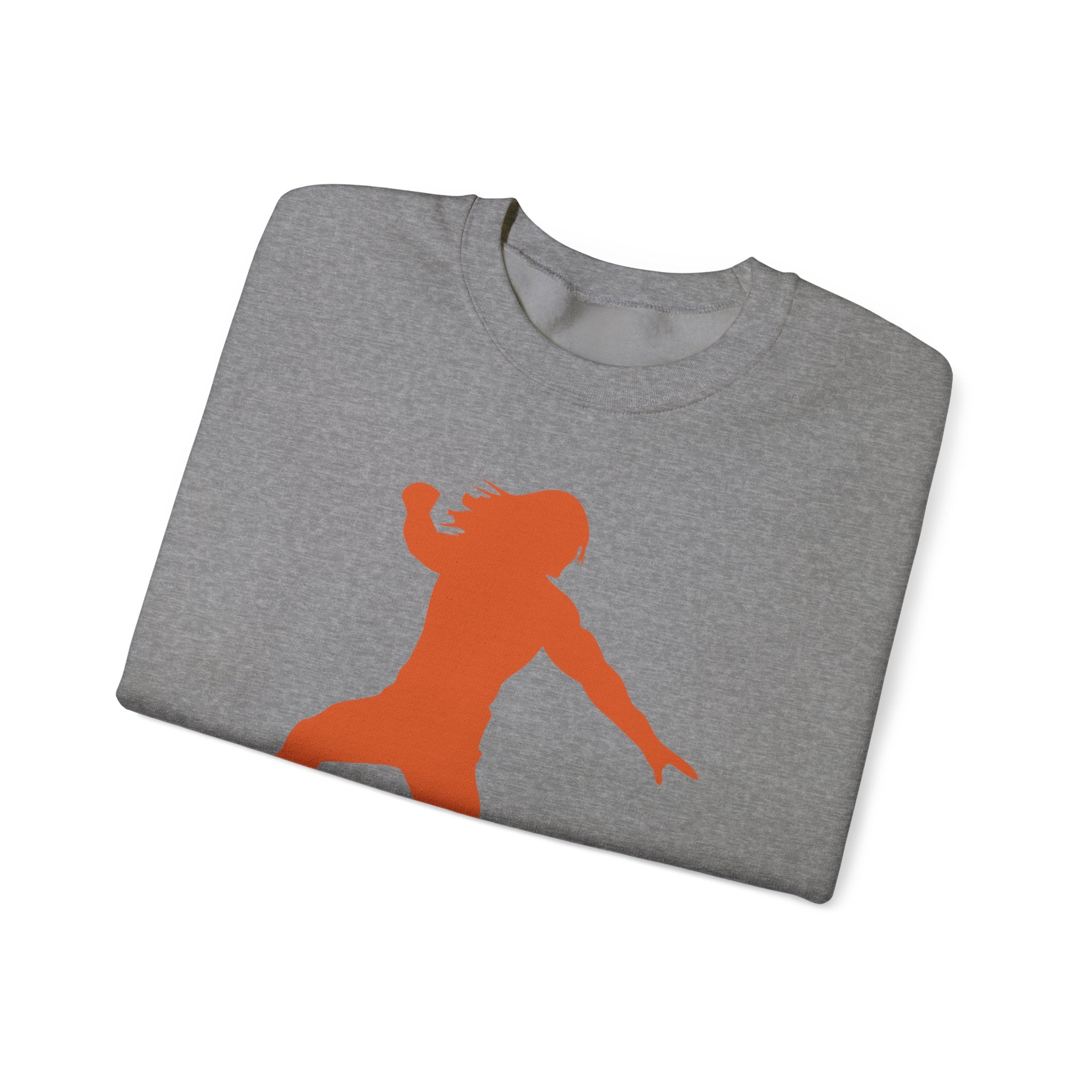 Roman Reigns Orange Design, Wrestling Fan Unisex Sweatshirt - Gift for Him or Her, Casual Outwear, Graphic Design, Heavy Blend Crewneck Sweatshirt