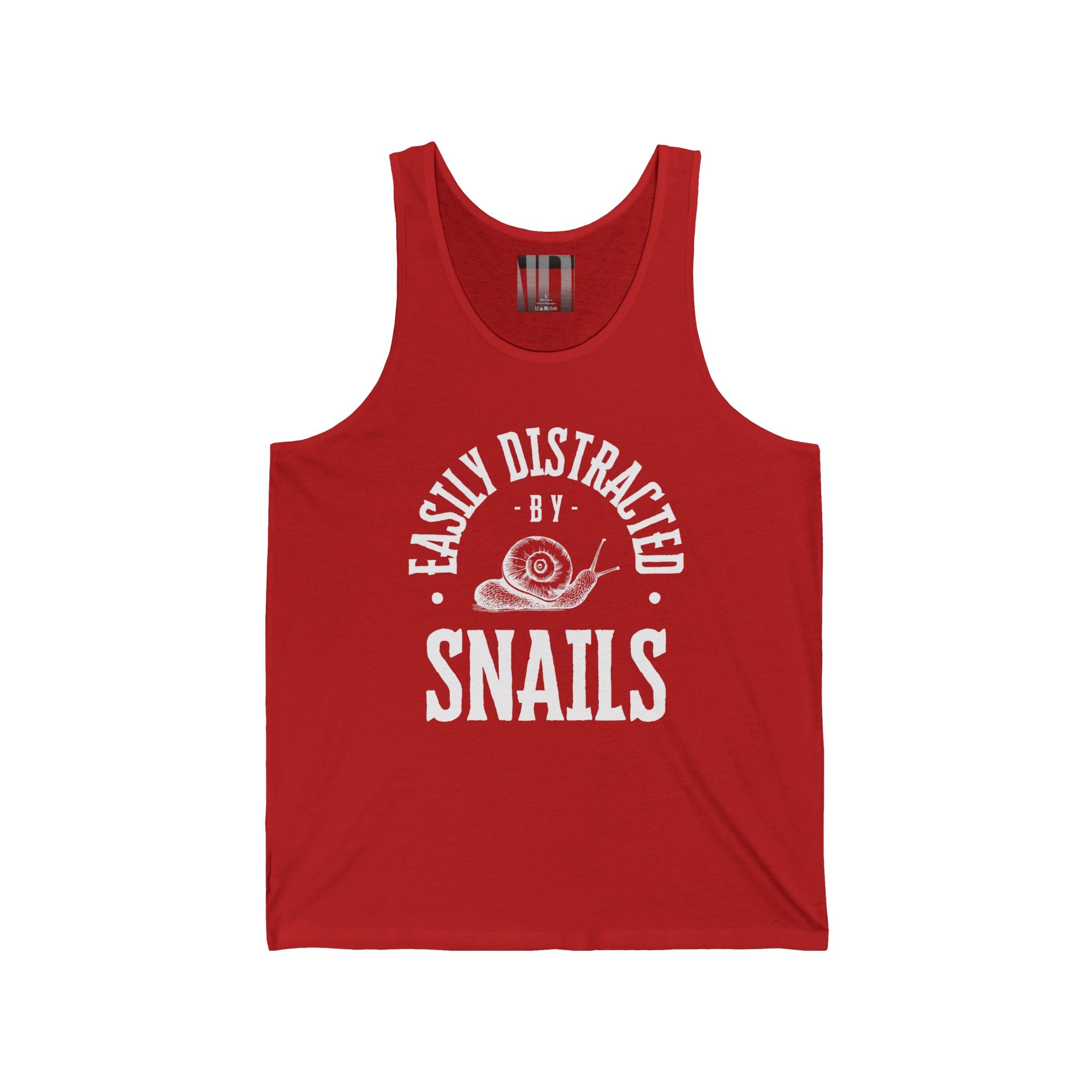 Easily Distracted By Snails, Gym Dudes Tank Top, Workout Sleeveless Shirt, Fitness Muscle Tee, Athletic Unisex Jersey Tank, Bodybuilding Tank, Exercise Vest