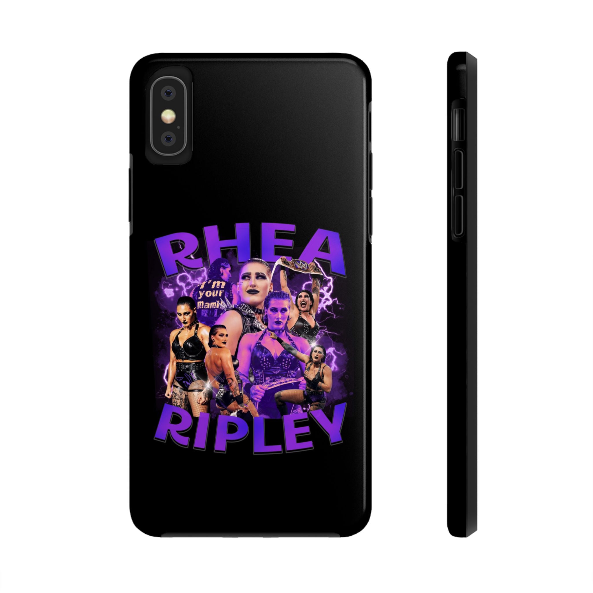 Rhea Ripley Graphic Portrait Design, iPhone and Samsung Case Cool Graphic Sports Fan Phone Case