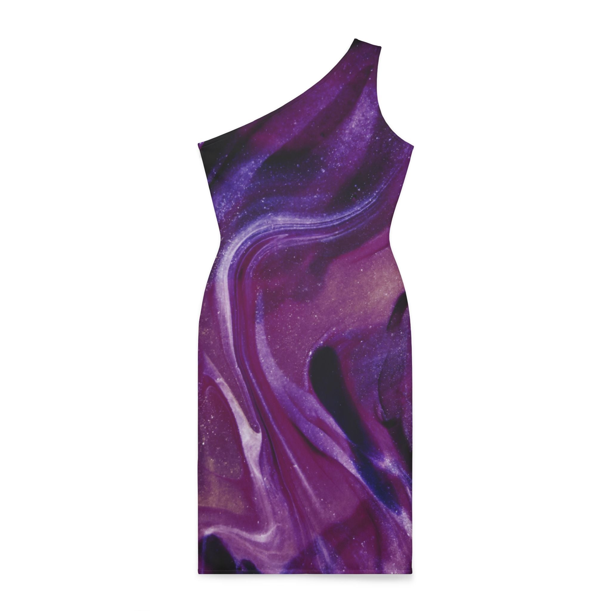 Purple Sexy Elegant One Shoulder Dress, Bodycon Party Cocktail Dress, Valentines, Birthday Outfit, Sleeveless Dress