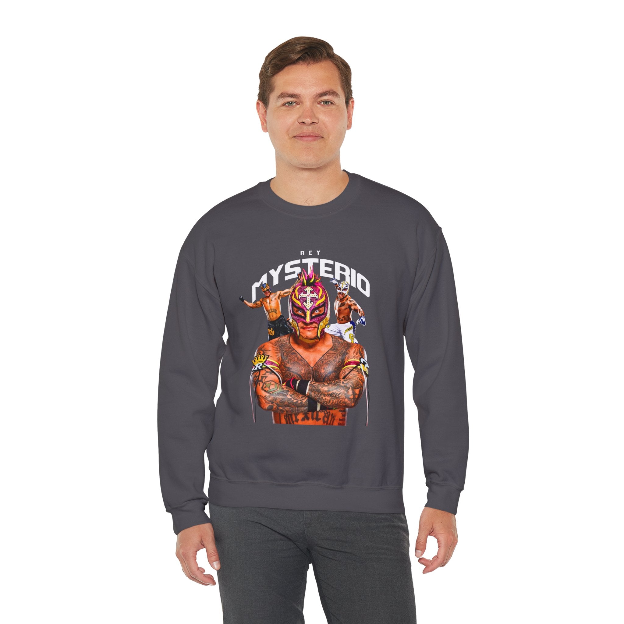 Rey Mysterio Sweatshirt, Sports Sweatshirt, Wrestling Fan Unisex Sweatshirt - Gift for Him or Her, Casual Outwear, Heavy Blend Crewneck Sweatshirt