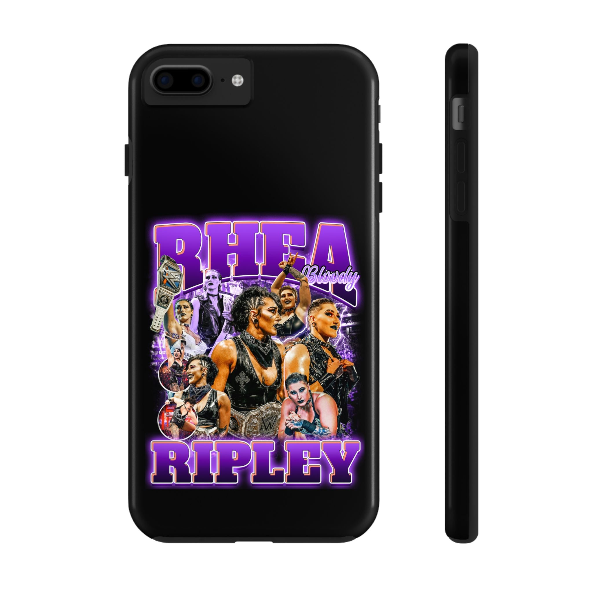 Rhea Ripley Graphic Portrait Design, iPhone and Samsung Case Cool Graphic Sports Fan Phone Case