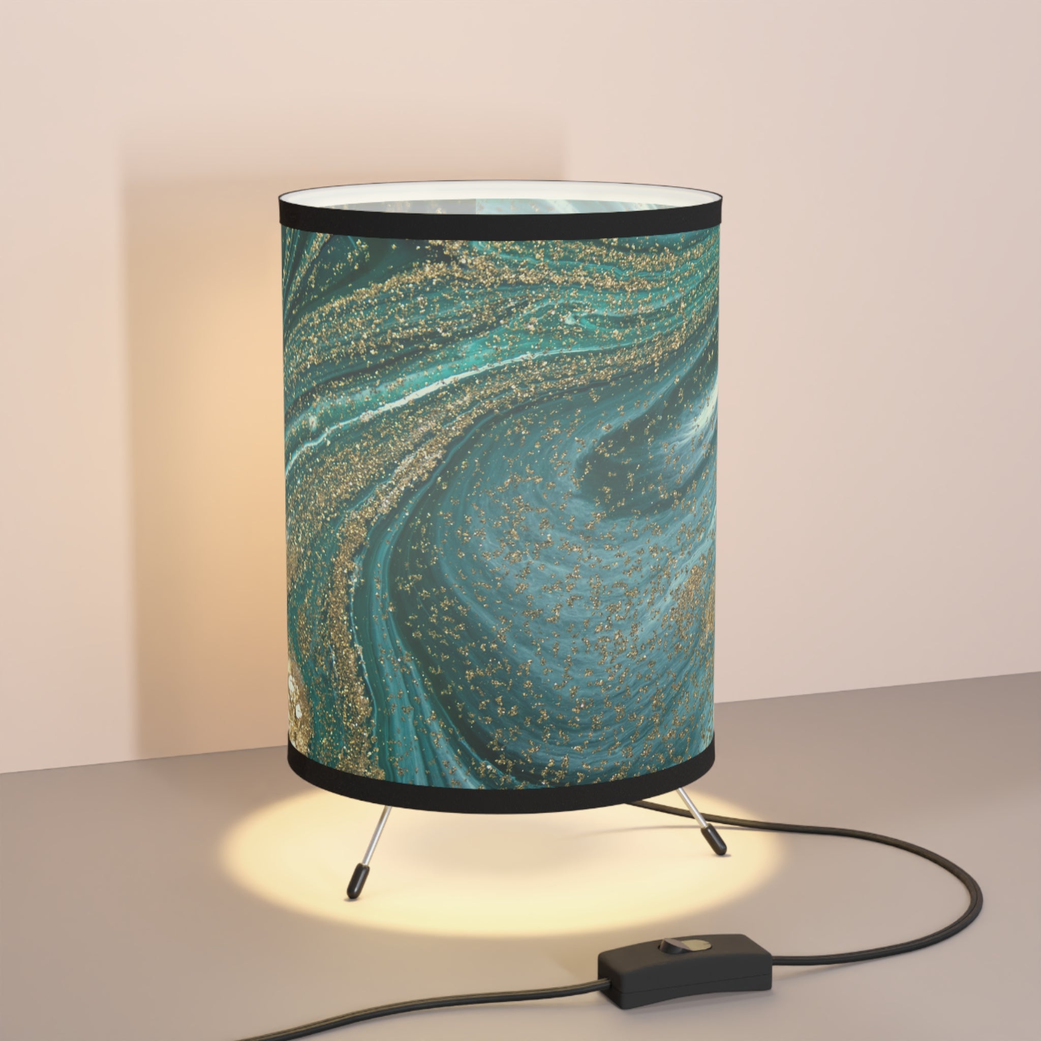 Green Gold Lamp, Desk Lamp for Bedroom, Living Room, Modern Style, Floral Bedside Lamp, Home Decor