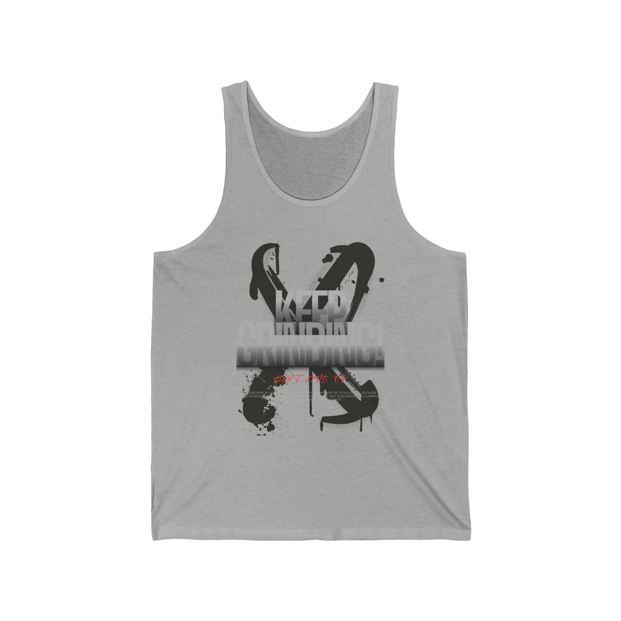 Keep Grinding, Gym Dudes Tank Top, Workout Sleeveless Shirt, Fitness Muscle Tee, Athletic Unisex Jersey Tank, Bodybuilding Tank, Exercise Vest