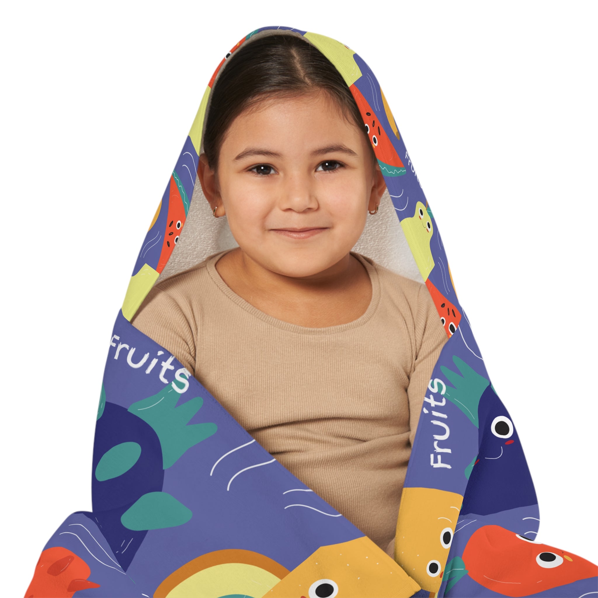 Fruit Design Hooded Towel, Cute Designs - Youth Hooded Towel