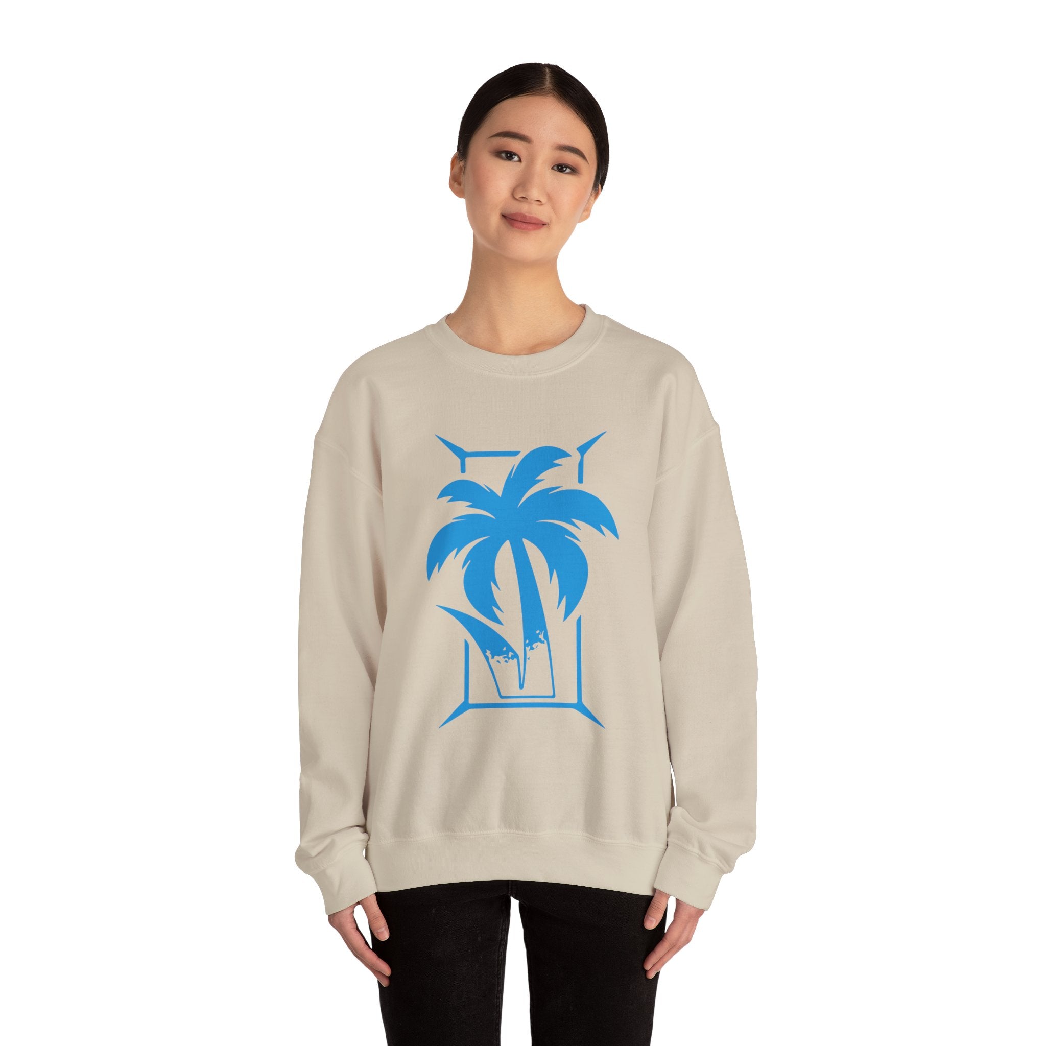 Palm Tree Design Jey Uso Sweatshirt, Wrestling Fan Unisex Sweatshirt - Gift for Him or Her, Casual Outwear, Heavy Blend Crewneck Sweatshirt