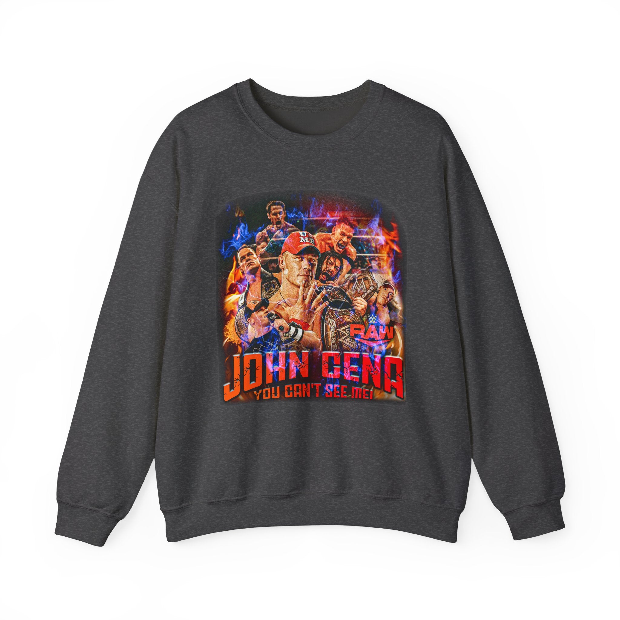 John Cena " You Can't See Me" Sweatshirt, Sports Sweatshirt, Wrestling Fan Unisex Sweatshirt - Gift for Him or Her, Casual Outwear, Heavy Blend Crewneck Sweatshirt