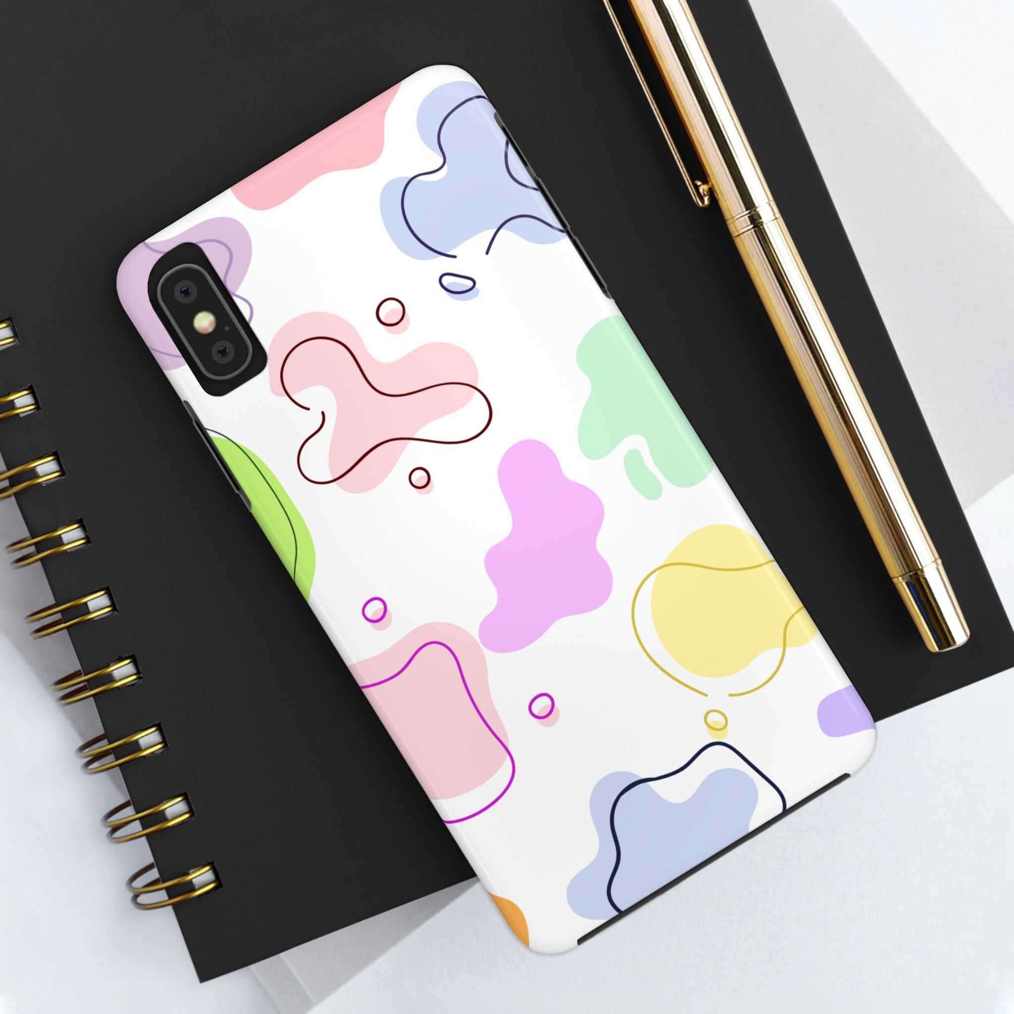 Colorful Pastel Abstract Patern, Elegant Phone Cases, Stylish Phone Covers, Chic Phone Protectors, Fashionable Case for Her, Trendy Smartphone Accessories