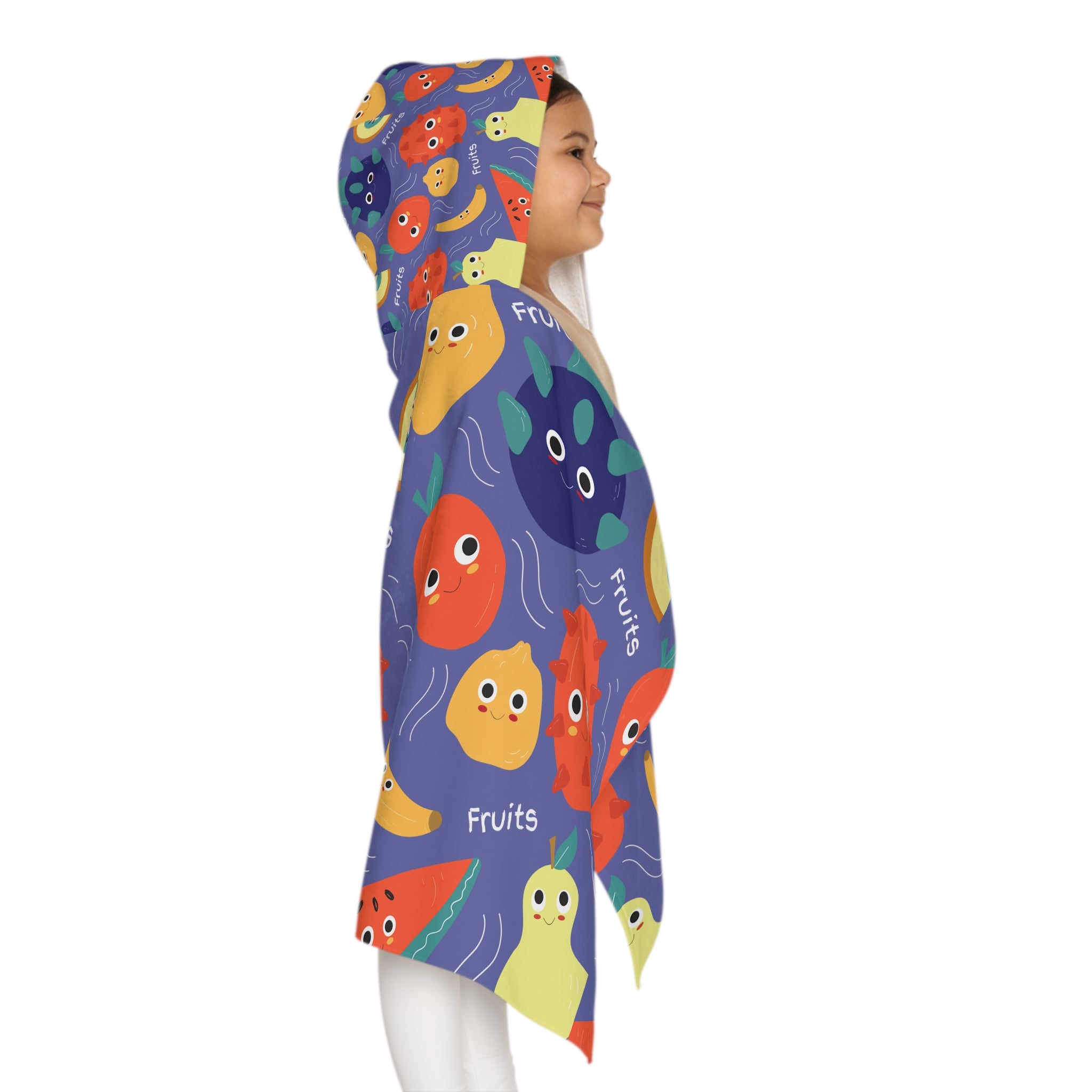 Fruit Design Hooded Towel, Cute Designs - Youth Hooded Towel