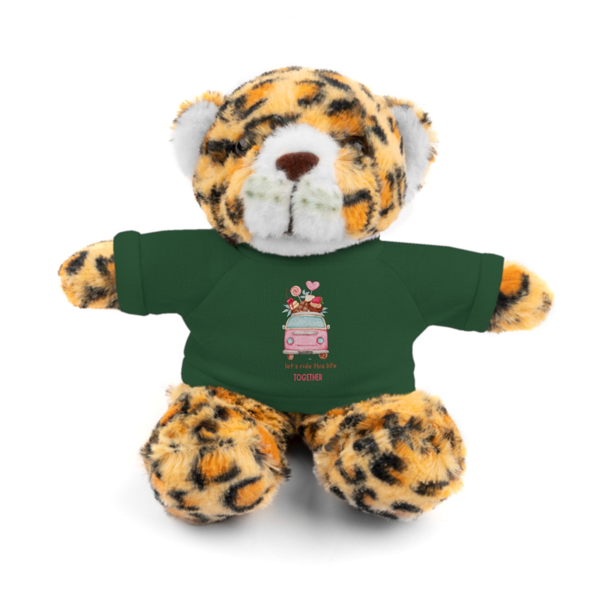 Colorful Bus with Sweet Treats Valentines Day Gifts for Her Him Kids Girlfriend Boyfriend Wife Mom Fiancée, Valentines Gifts for Women, Valentine's Day Teddy Bear, Funny Cute Stuffed Animal Plush Present for Birthday