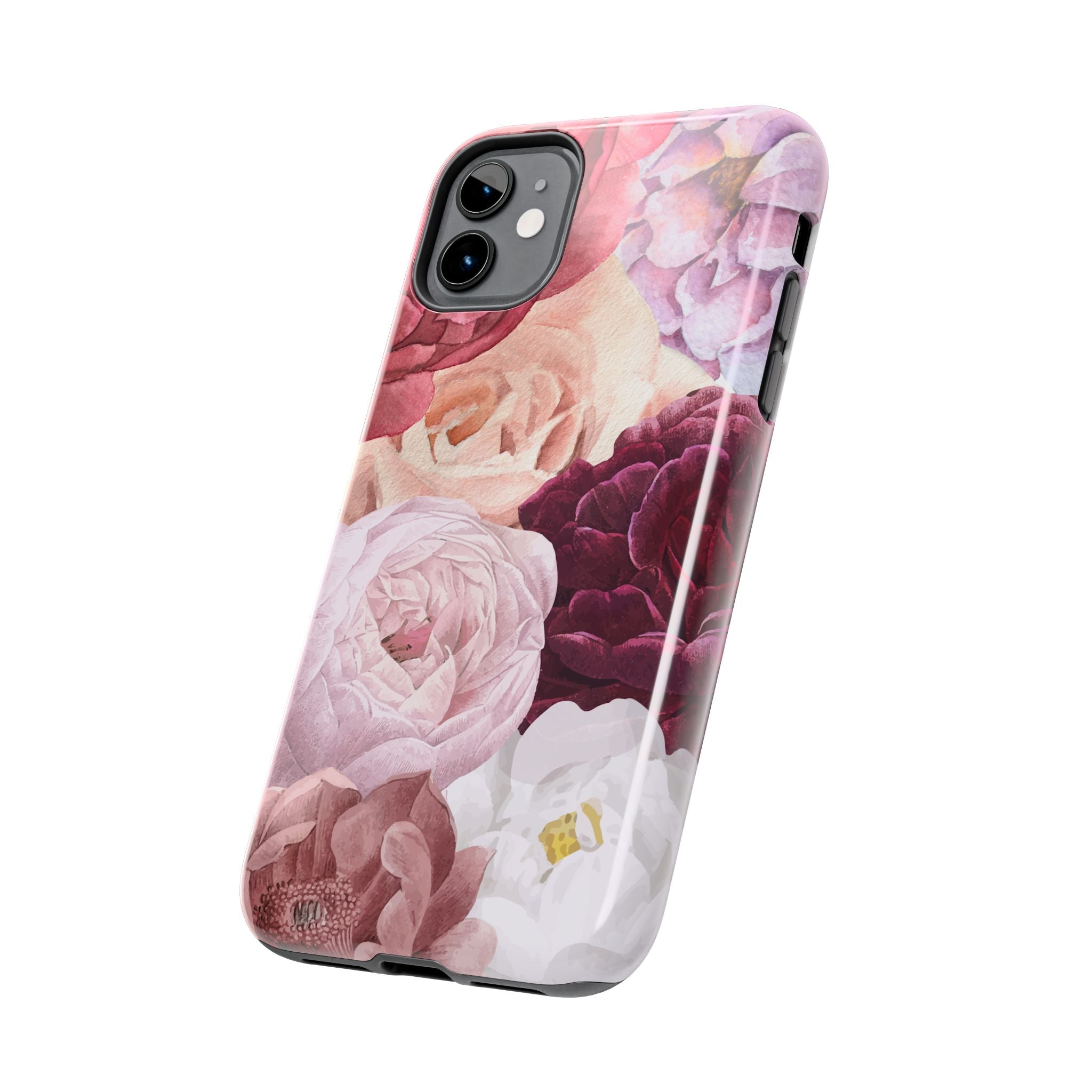 Pink Purple Watercolor Flower, Elegant Phone Cases, Stylish Phone Covers, Chic Phone Protectors, Fashionable Case for Her, Trendy Smartphone Accessories