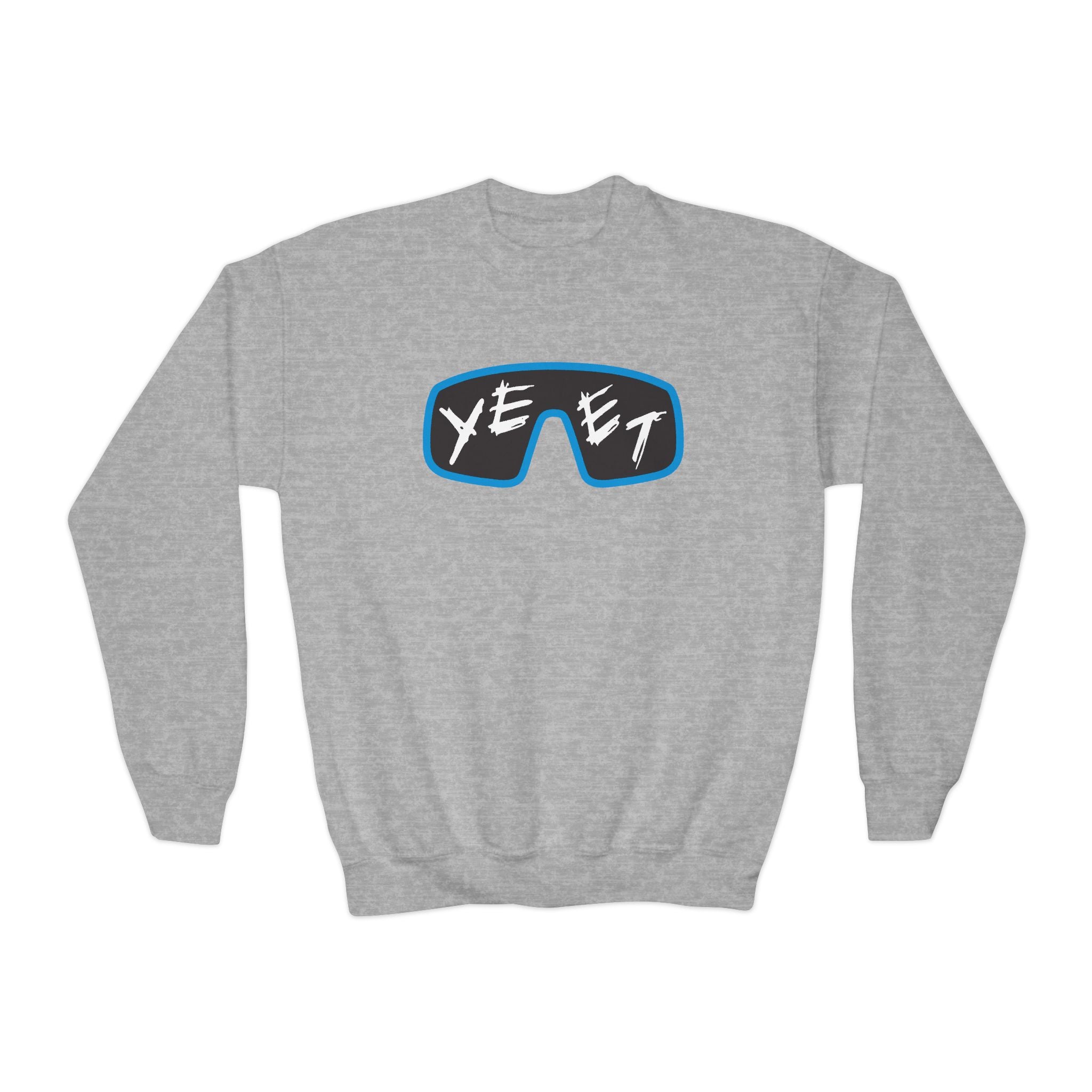 Yeet Glasses Design, Youth Sports Fan Crewneck Sweatshirt for Kids, Perfect Gift for Kids, Unisex Sweatshirt, Casual Outwear