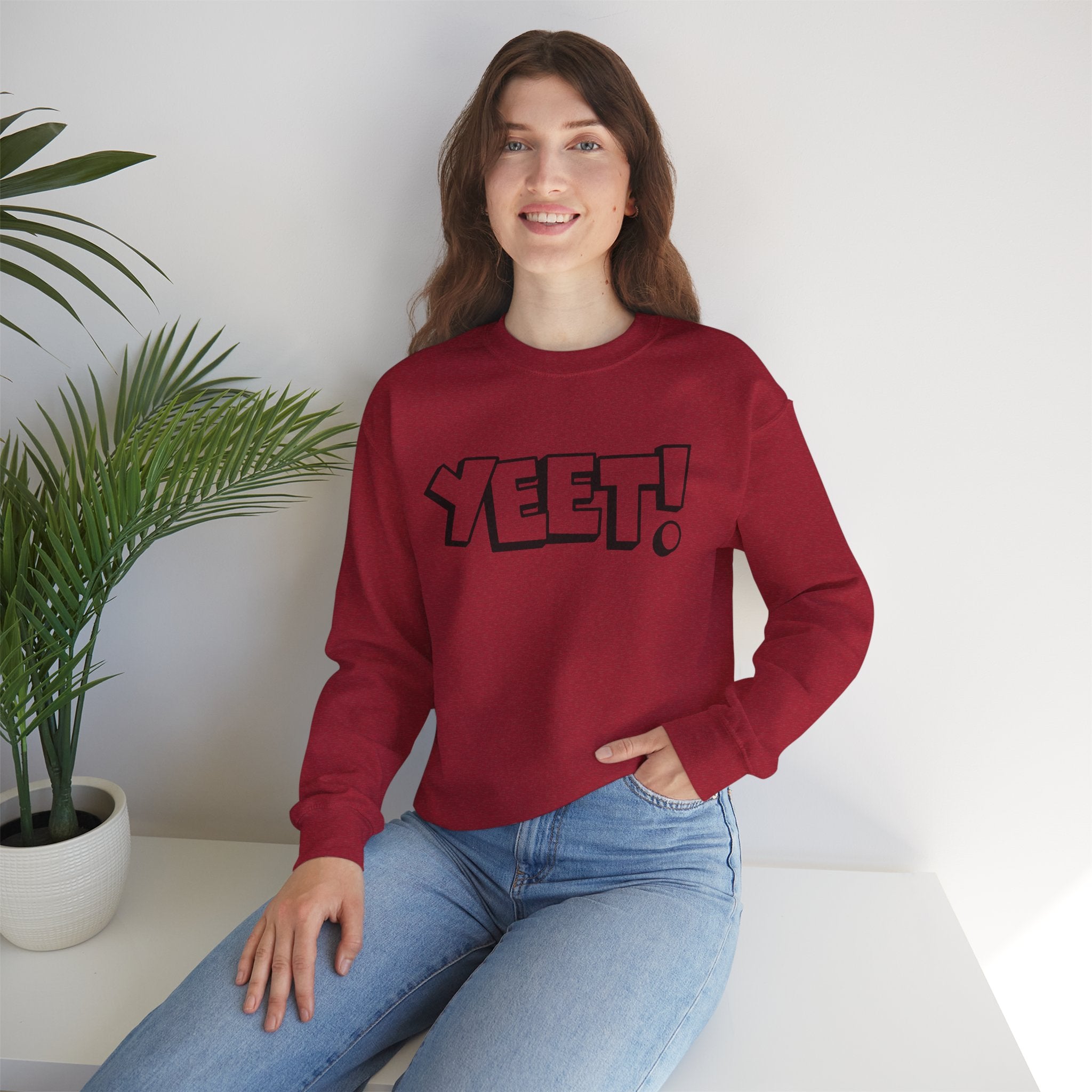 Yeet! Shirt Design, Wrestling Fan Unisex Sweatshirt - Gift for Him or Her, Casual Outwear, Graphic Design, Heavy Blend Crewneck Sweatshirt