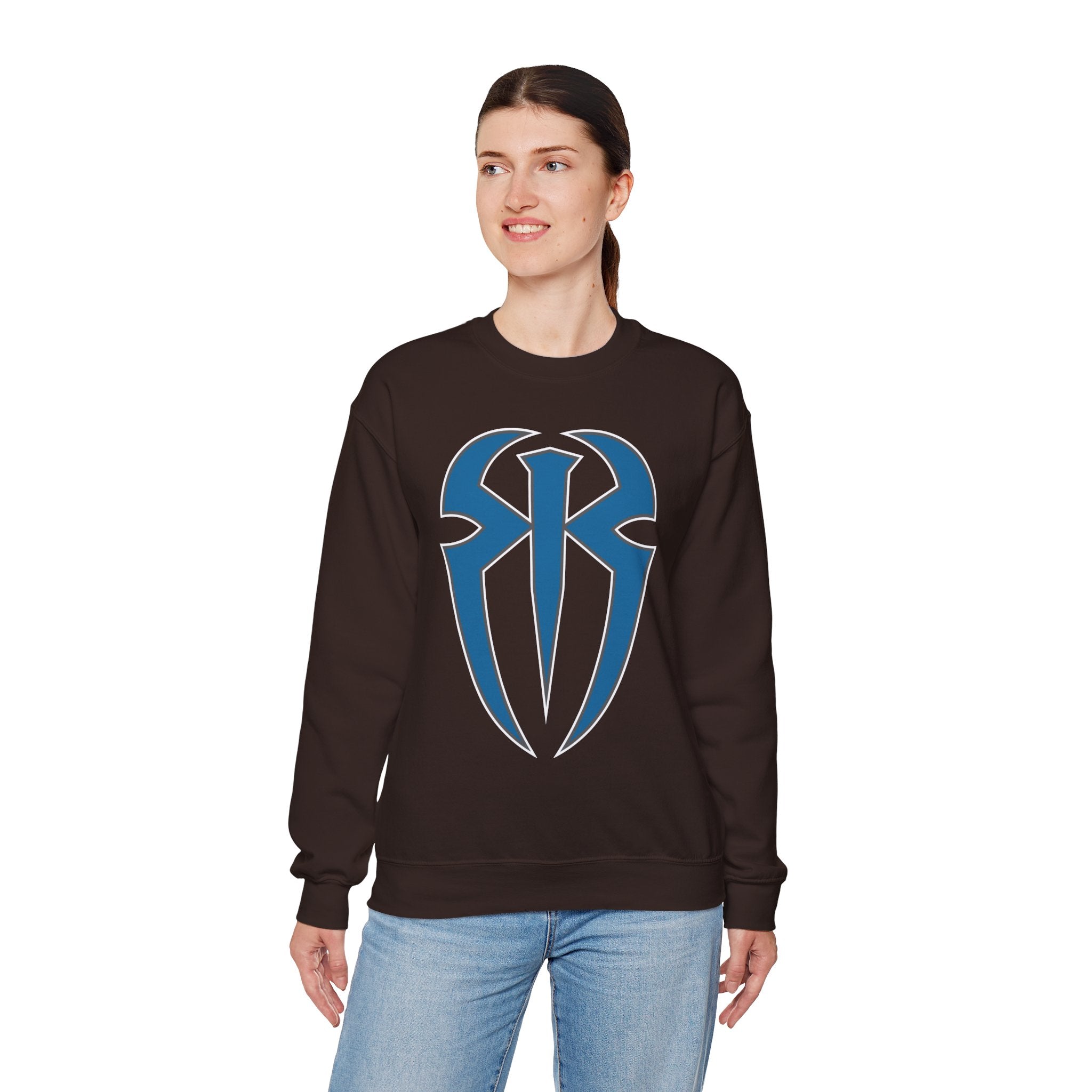 Roman Reigns Cool Graphic Design, Wrestling Fan Unisex Sweatshirt - Gift for Him or Her, Casual Outwear, Heavy Blend Crewneck Sweatshirt