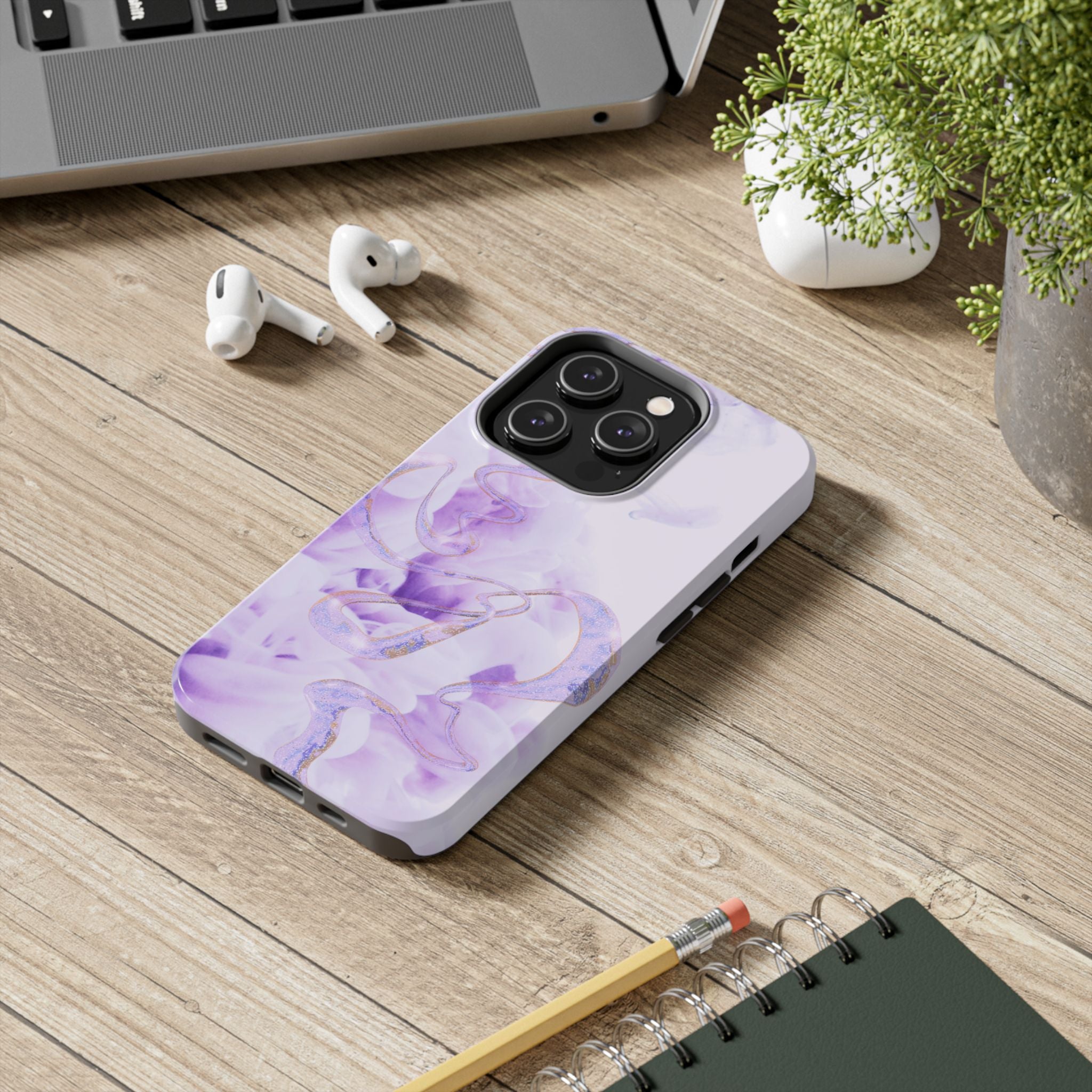 Abstract Purple Fluid Design, Elegant Phone Cases, Stylish Phone Covers, Chic Phone Protectors, Fashionable Case for Her, Trendy Smartphone Accessories