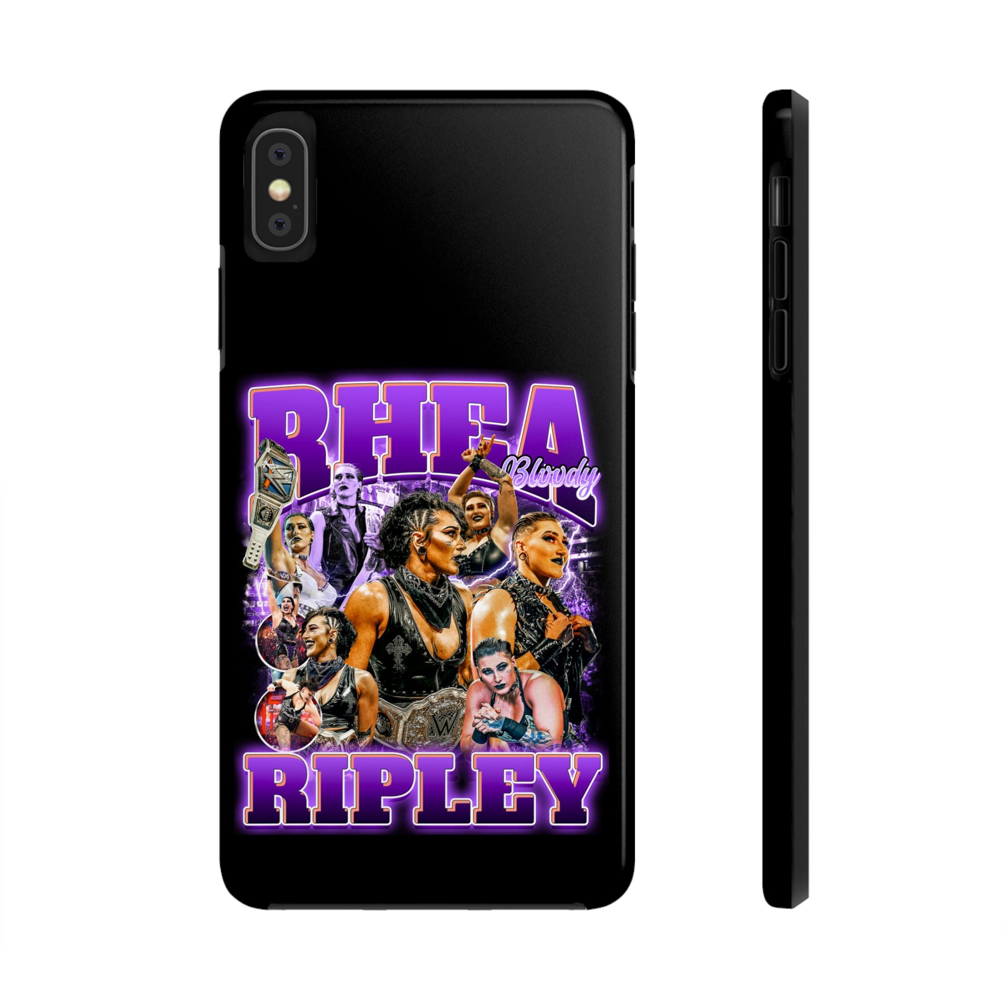 Rhea Ripley Graphic Portrait Design, iPhone and Samsung Case Cool Graphic Sports Fan Phone Case