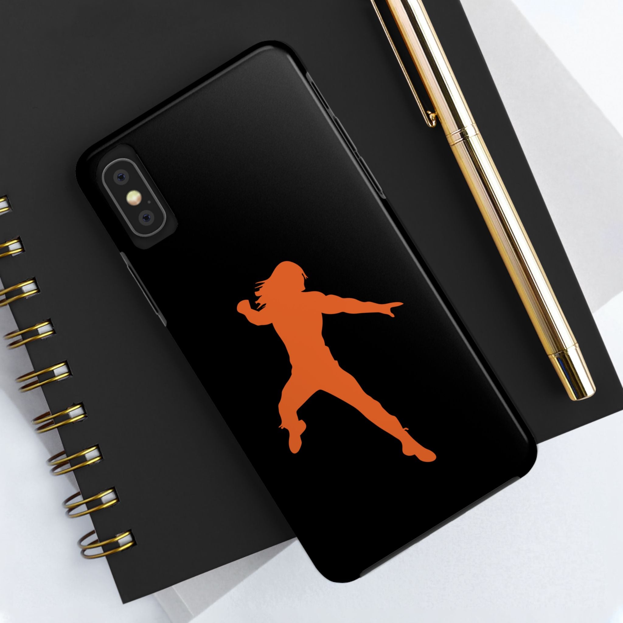 Roman Reigns Jump Orange Graphic Design, iPhone and Samsung Case Cool Graphic Sports Fan Phone Case