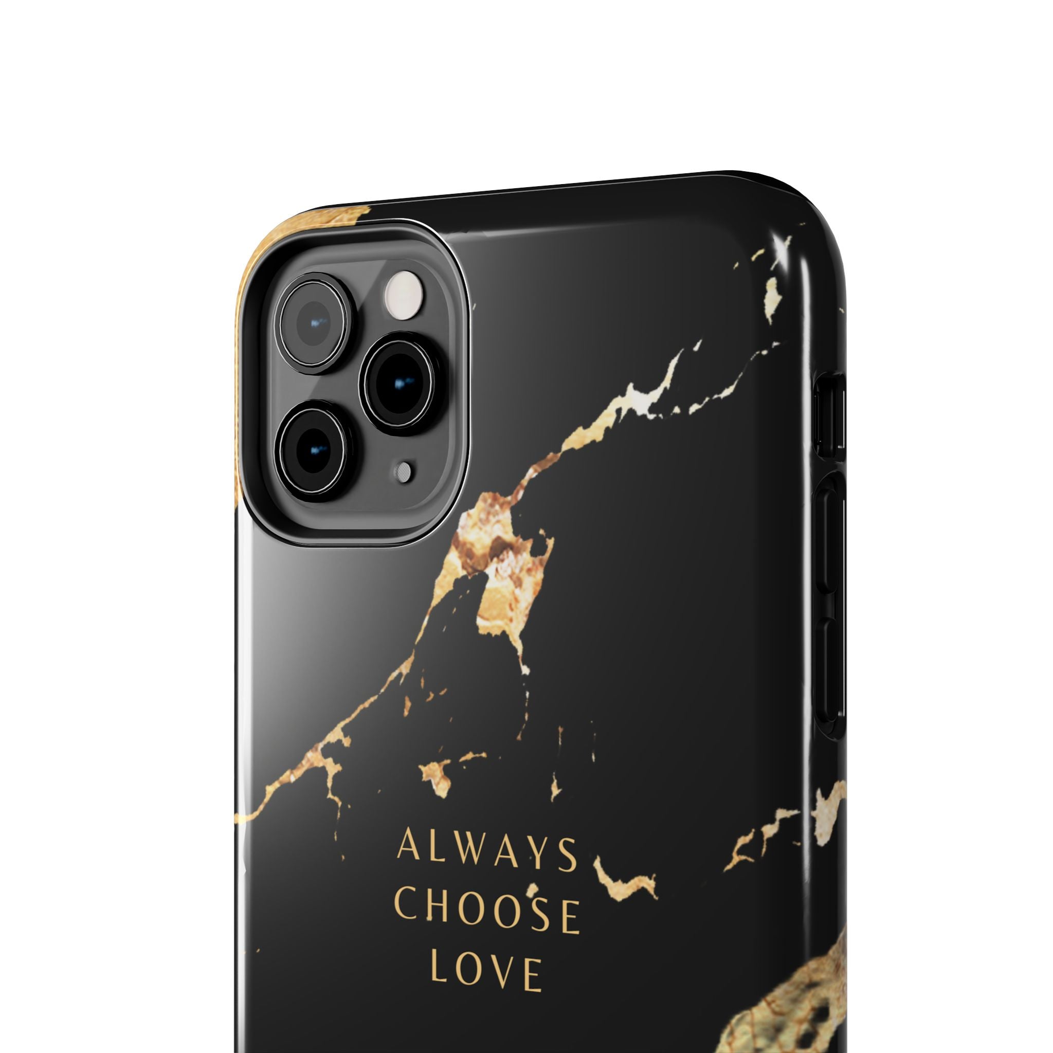 Black Gold Always Choose Love, Elegant Phone Cases, Stylish Phone Covers, Chic Phone Protectors, Fashionable Case for Her, Trendy Smartphone Accessories