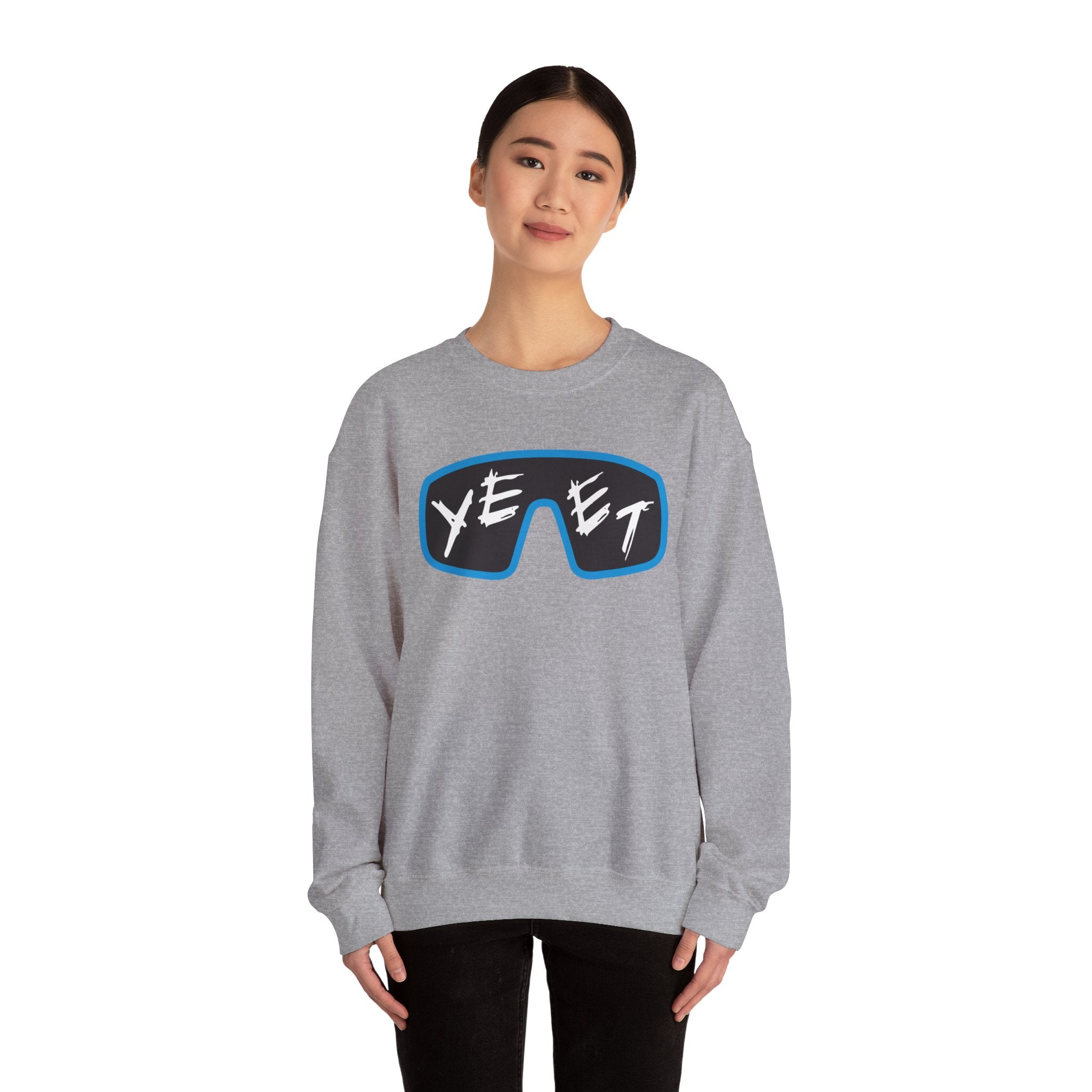 Yeet Glasses Sweatshirt, Wrestling Fan Unisex Sweatshirt - Gift for Him or Her, Casual Outwear, Heavy Blend Crewneck Sweatshirt