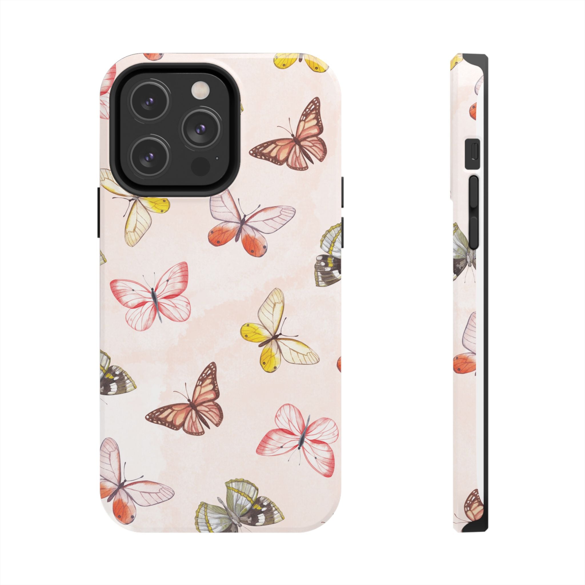 Pink Butterflies, Elegant Phone Cases, Stylish Phone Covers, Chic Phone Protectors, Fashionable Case for Her, Trendy Smartphone Accessories