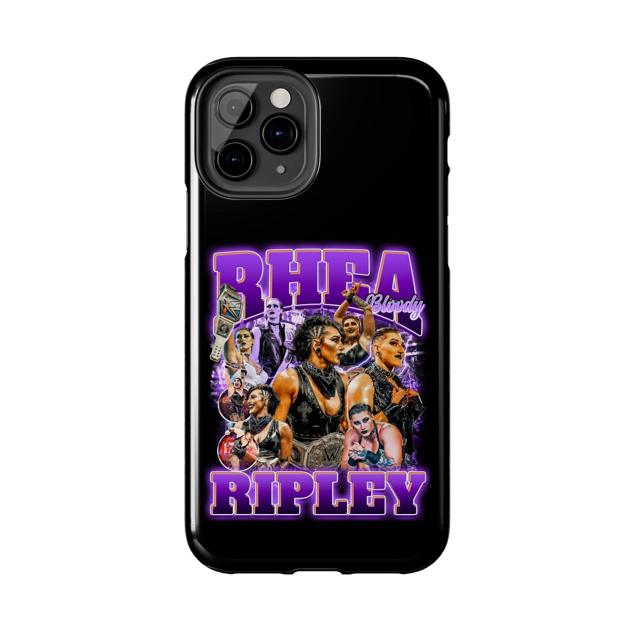 Rhea Ripley Graphic Portrait Design, iPhone and Samsung Case Cool Graphic Sports Fan Phone Case