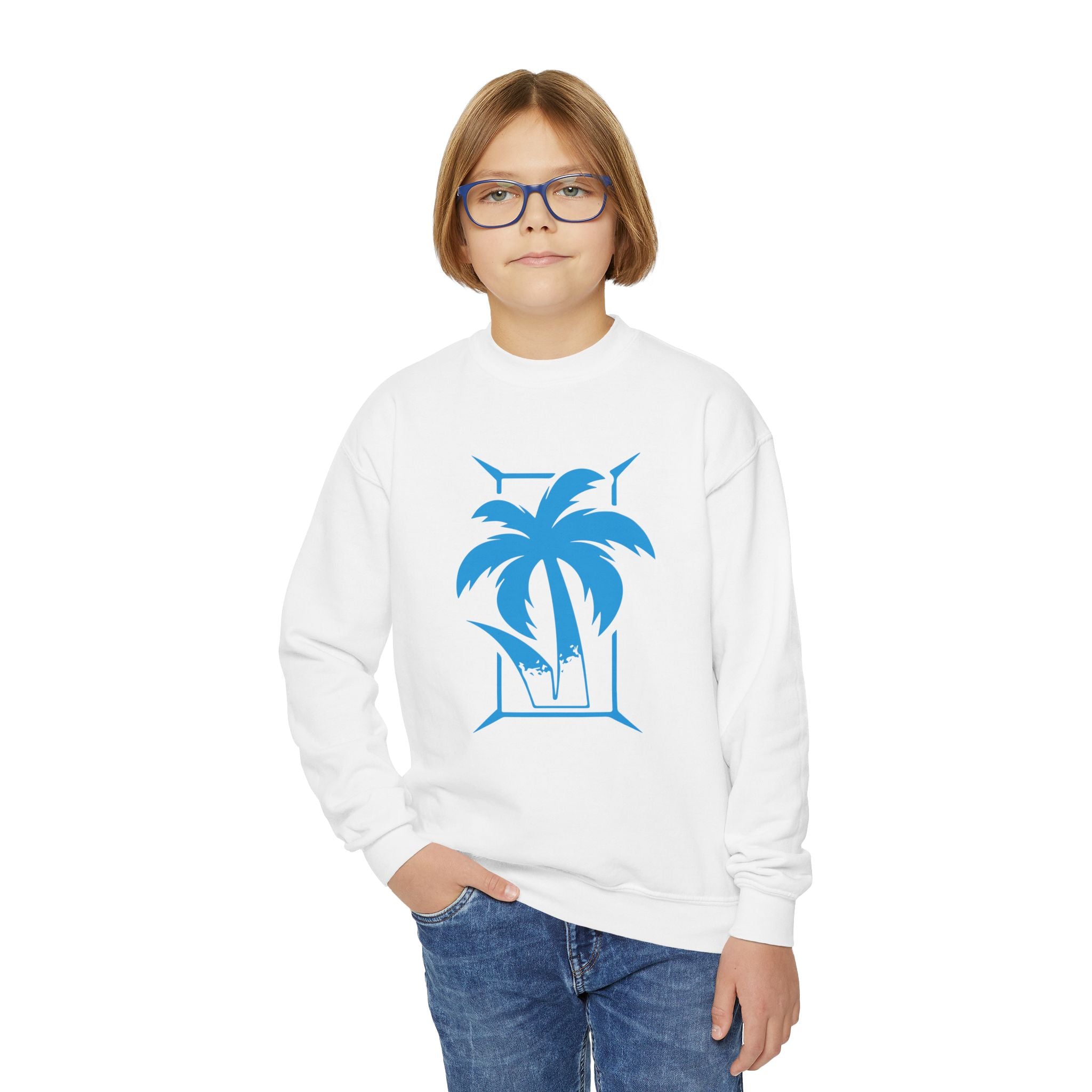 Jey Uso, Blue Design, Youth Sports Fan Crewneck Sweatshirt for Kids, Perfect Gift for Kids, Unisex Sweatshirt, Casual Outwear