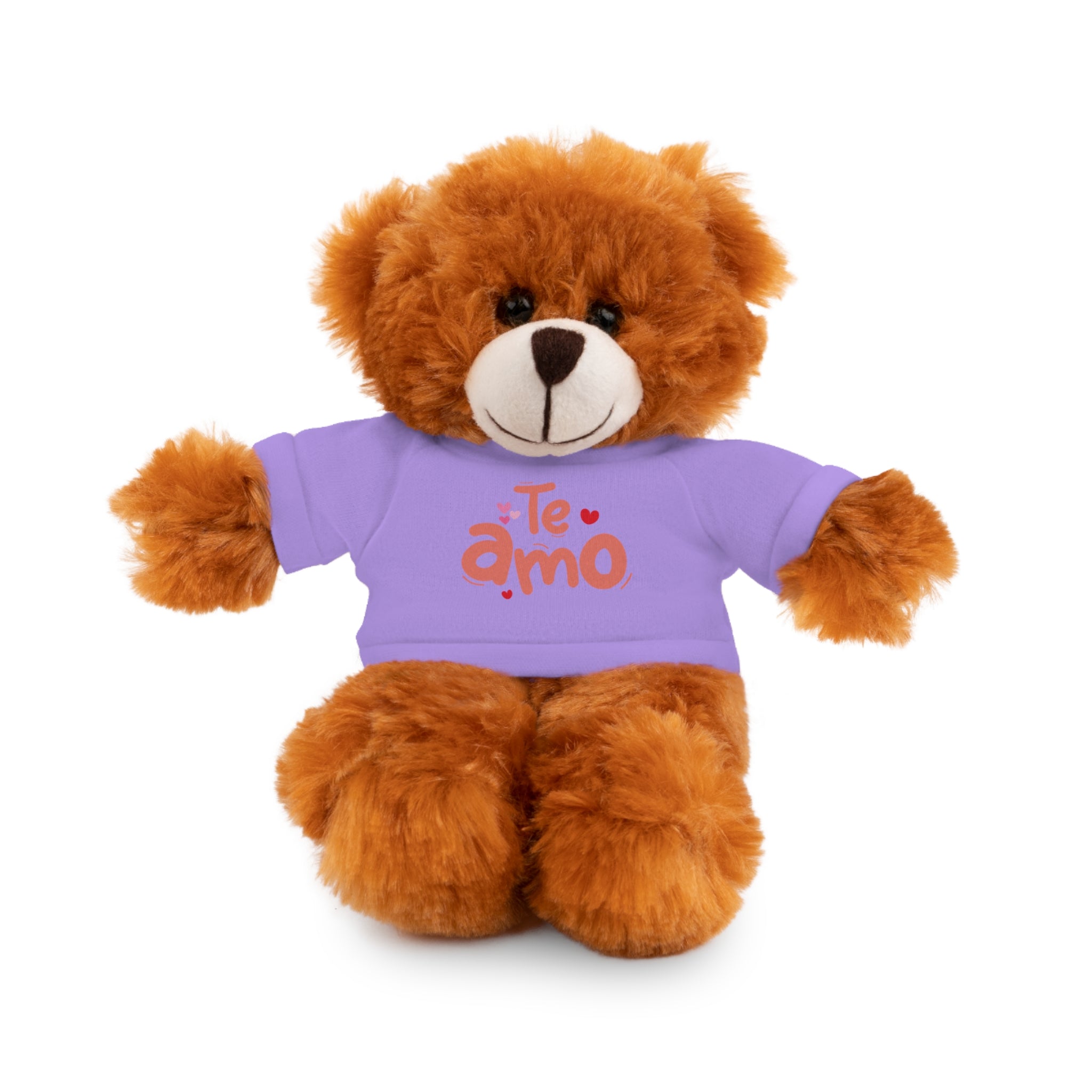 Cute Teddy Bear Plushy, Te Amo, Stuffed Animals Shirt Printed, Suitable for Soft Valentine's Day Gift