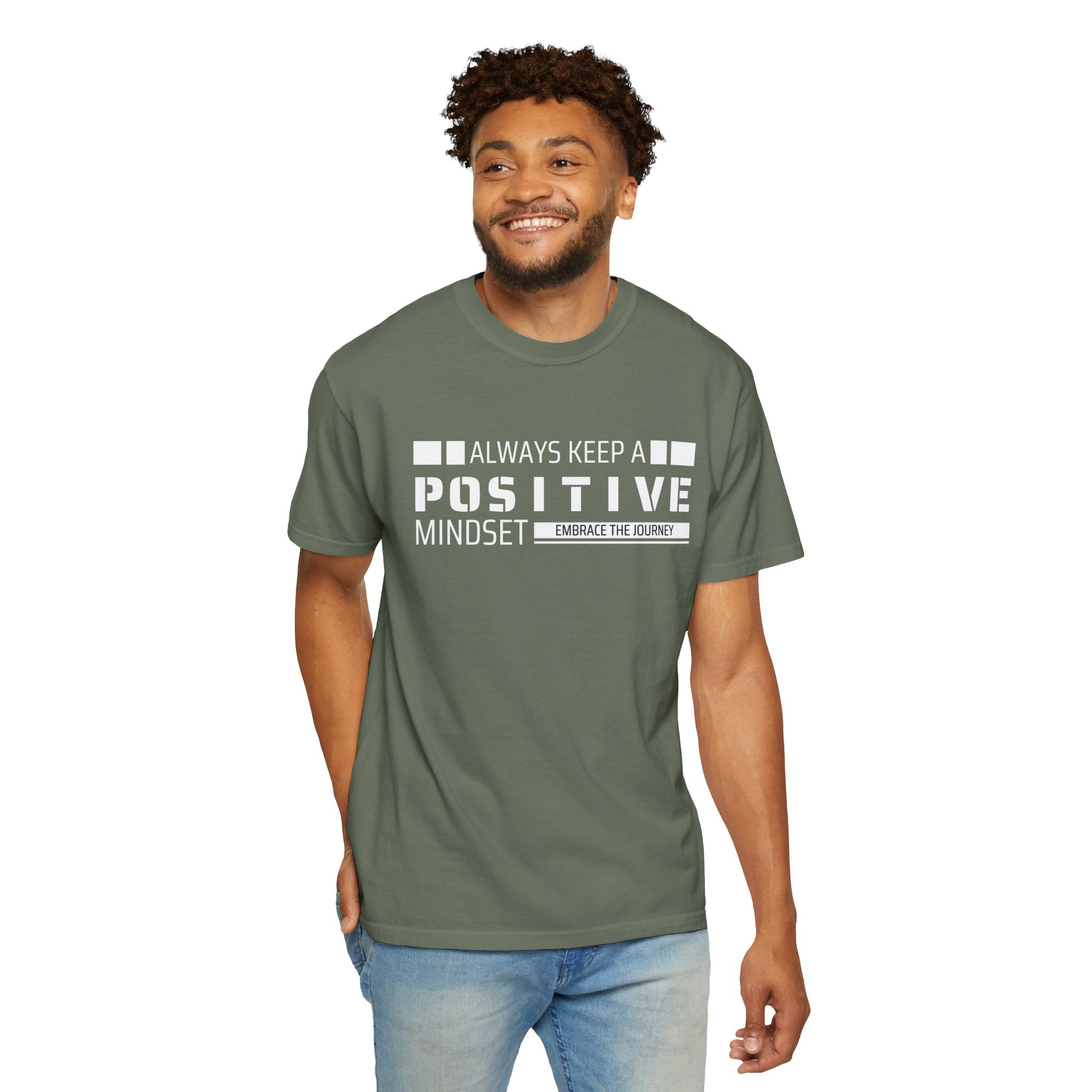 Always Keep A Positive Mindset, Graphic Design Unisex T-shirt, Casual Cotton Outwear, Gift for Him- Gift for Her, Stylish Tee, Cool Shirt, Trendy Apparel, Comfortable Top,