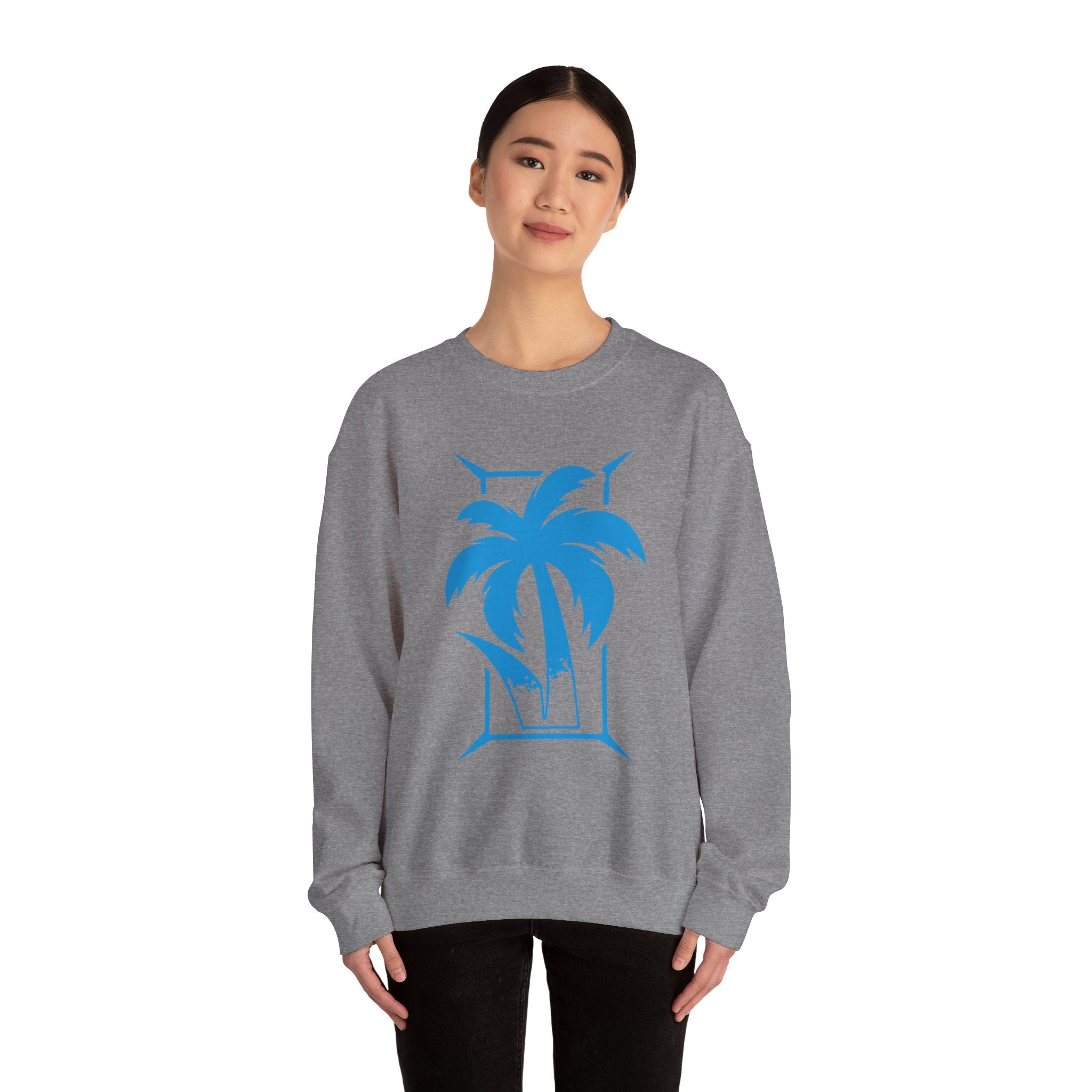 Palm Tree Design Jey Uso Sweatshirt, Wrestling Fan Unisex Sweatshirt - Gift for Him or Her, Casual Outwear, Heavy Blend Crewneck Sweatshirt