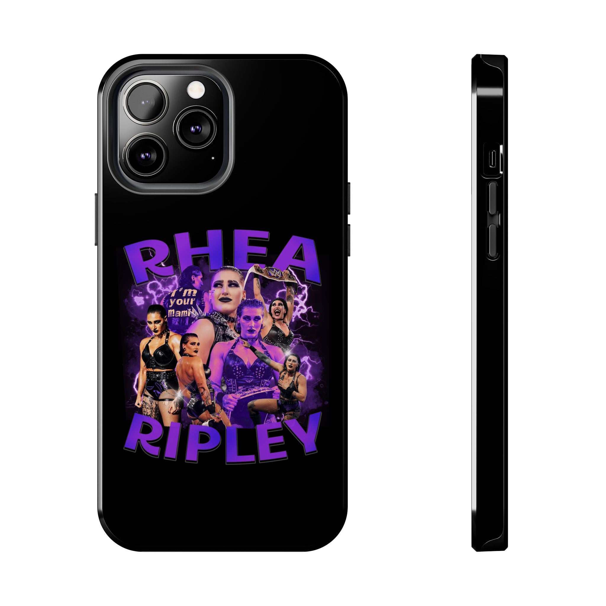 Rhea Ripley Graphic Portrait Design, iPhone and Samsung Case Cool Graphic Sports Fan Phone Case