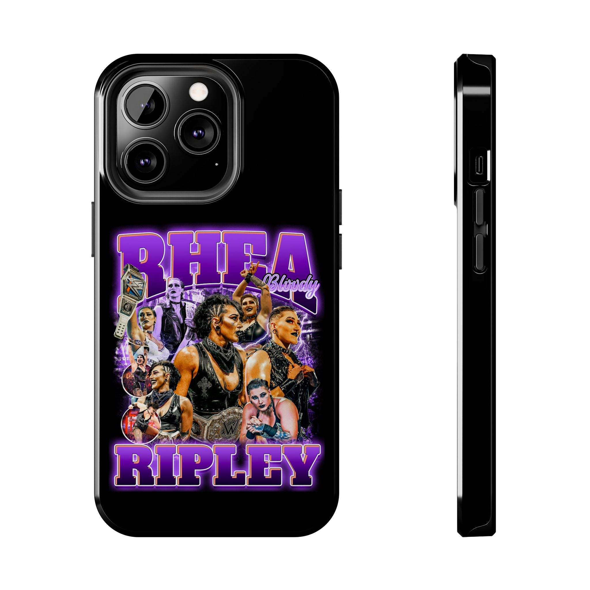 Rhea Ripley Graphic Portrait Design, iPhone and Samsung Case Cool Graphic Sports Fan Phone Case