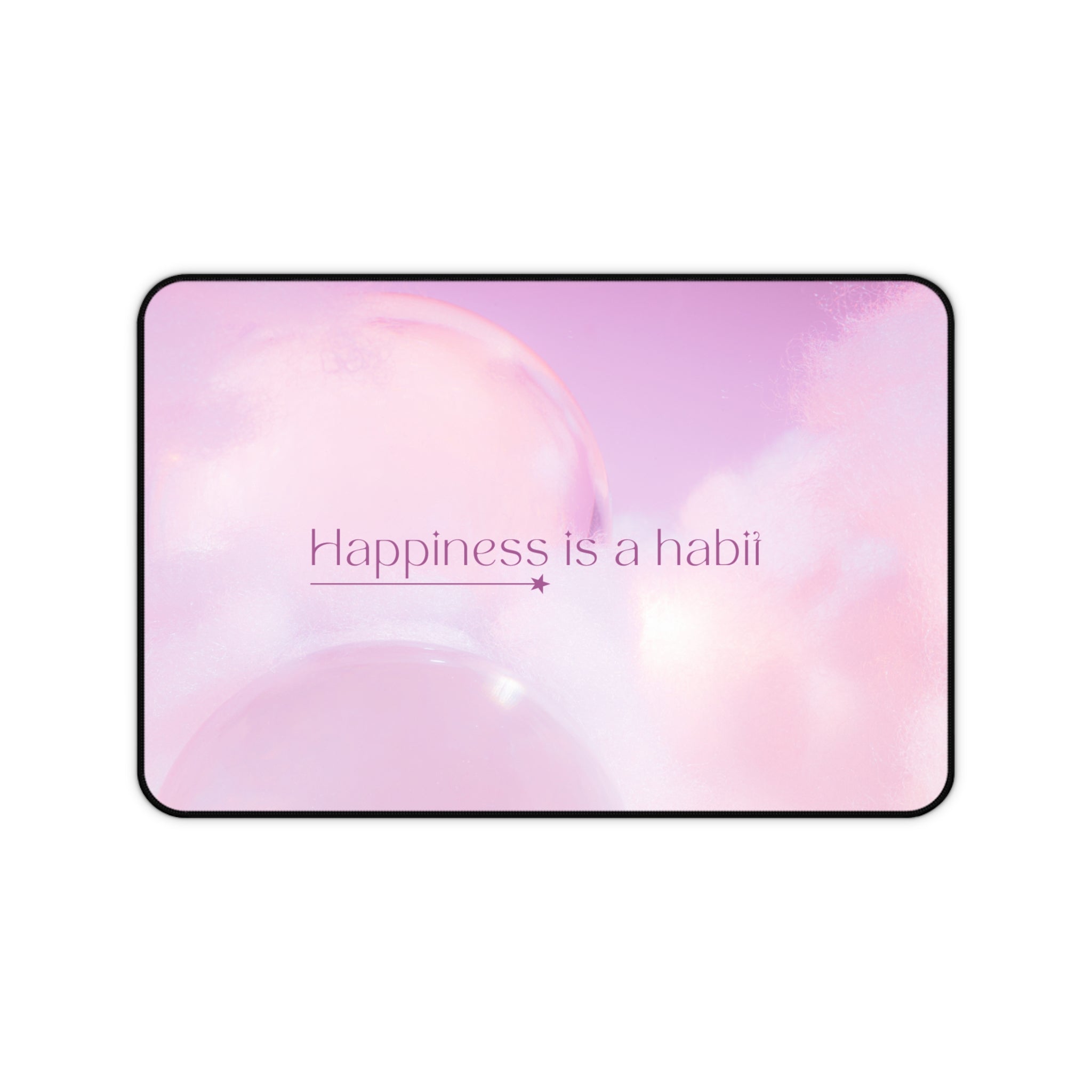 Happiness, Valentines Gift, Mouse Pad, Desk Matt for Desktop, Cute Desk Pad Mat, XXL Large Mouse Pad for Desk, Anti-Slip Big Mousepad with Stitched Edges, Keyboard Pad Mouse Mat for Computer