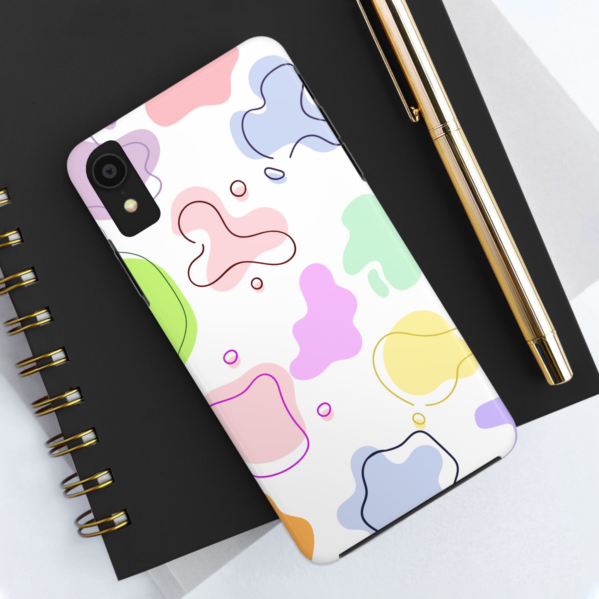 Colorful Pastel Abstract Patern, Elegant Phone Cases, Stylish Phone Covers, Chic Phone Protectors, Fashionable Case for Her, Trendy Smartphone Accessories