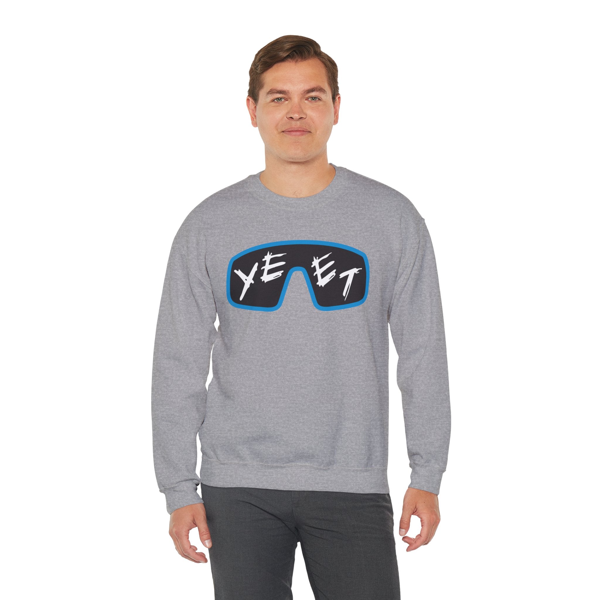 Yeet Glasses Sweatshirt, Wrestling Fan Unisex Sweatshirt - Gift for Him or Her, Casual Outwear, Heavy Blend Crewneck Sweatshirt