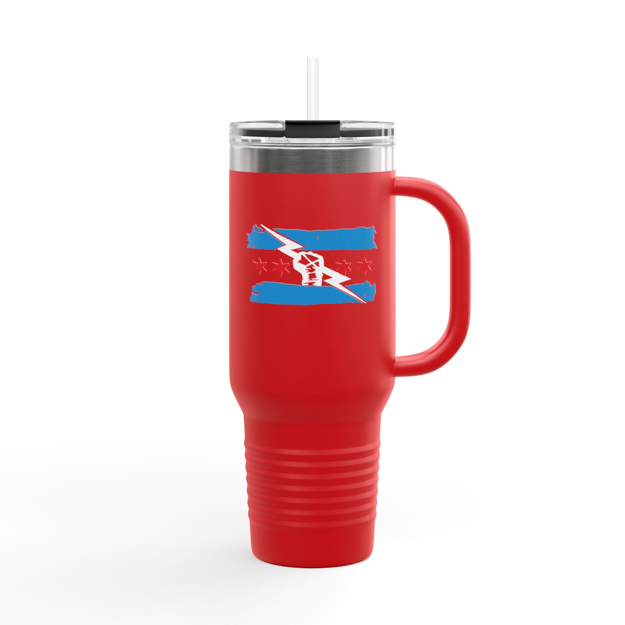 CM Punk Fag Blue-Red-White Graphic Design,  Insulated Travel Mug, Gift for Her Gift for Him - 40oz, Gift for Her, Gift for Him