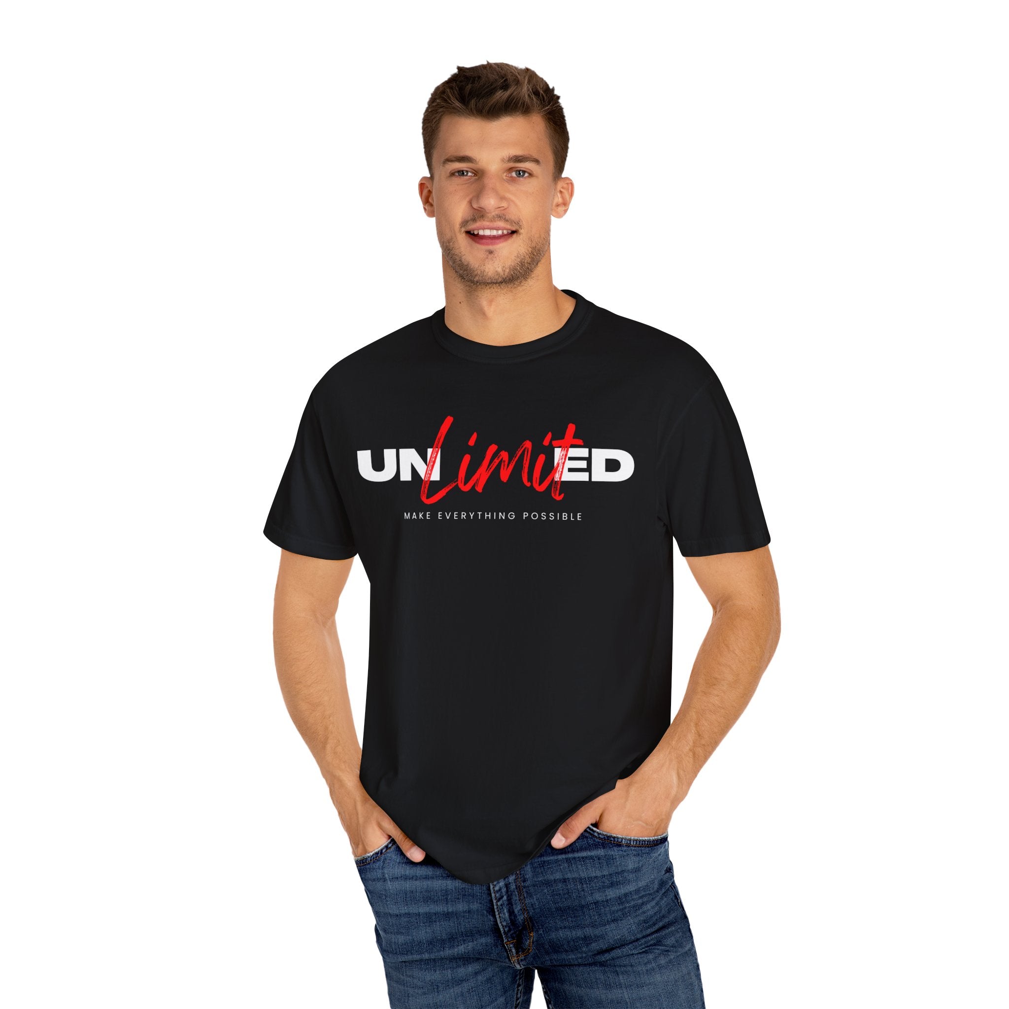 Unlimited, Make Everything Impossible, Graphic Design Unisex T-shirt, Casual Cotton Outwear, Gift for Him- Gift for Her, Stylish Tee, Cool Shirt, Trendy Apparel, Comfortable Top,