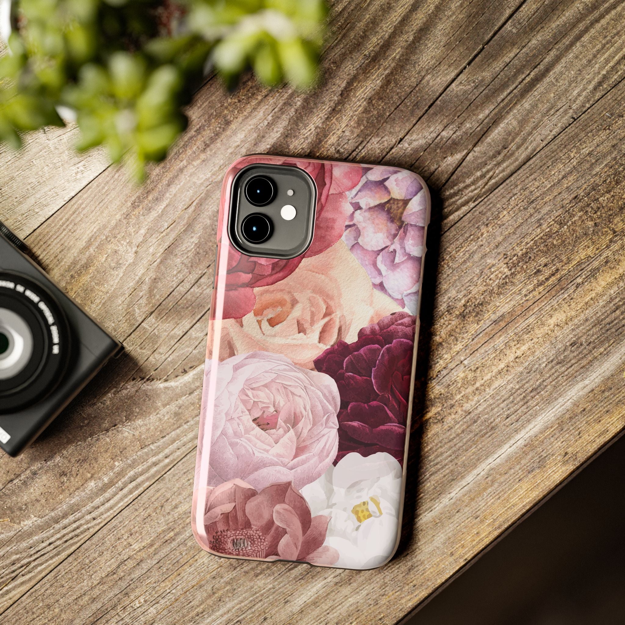 Pink Purple Watercolor Flower, Elegant Phone Cases, Stylish Phone Covers, Chic Phone Protectors, Fashionable Case for Her, Trendy Smartphone Accessories