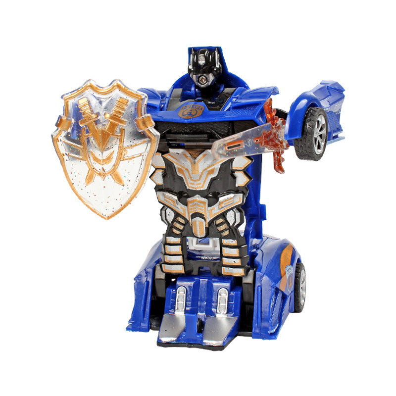 Transforming Police Robot Car – Crash Activated Stunt Toy